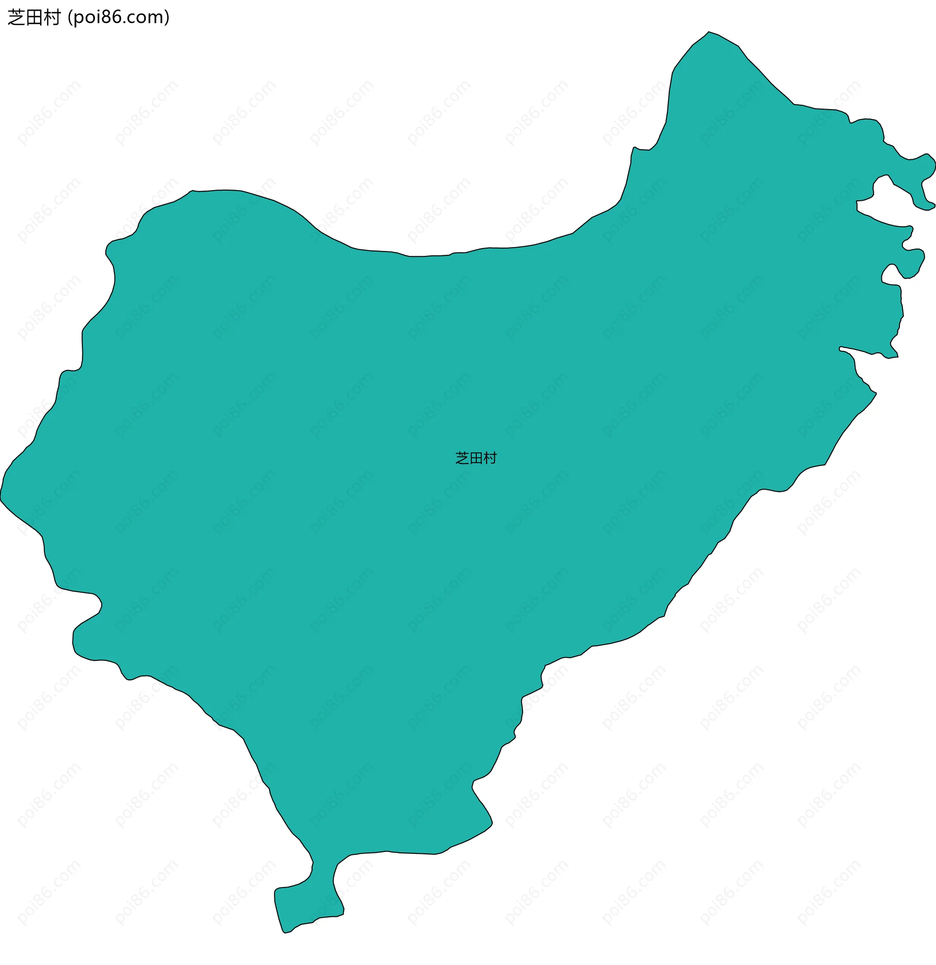 芝田村边界地图