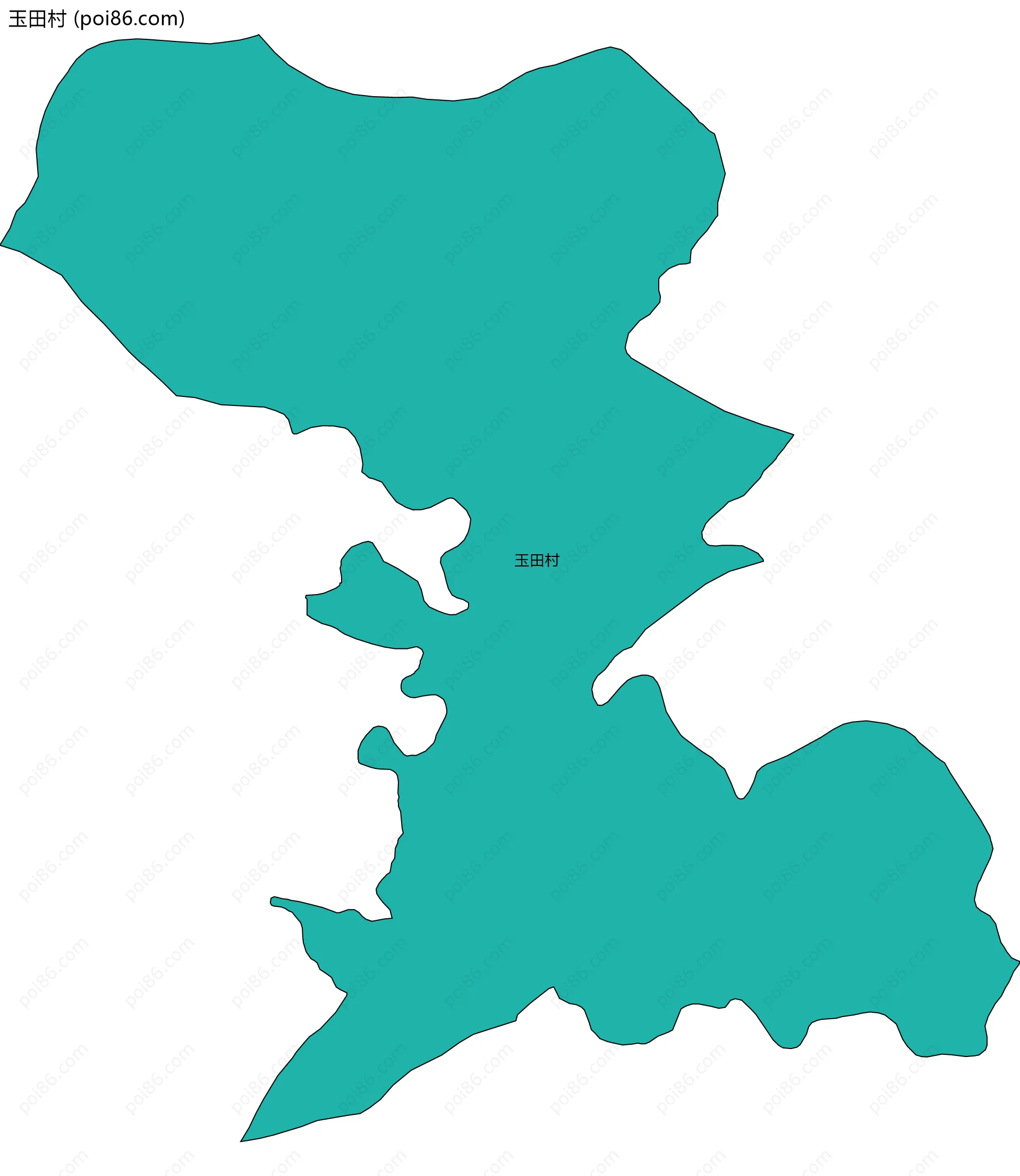 玉田村边界地图