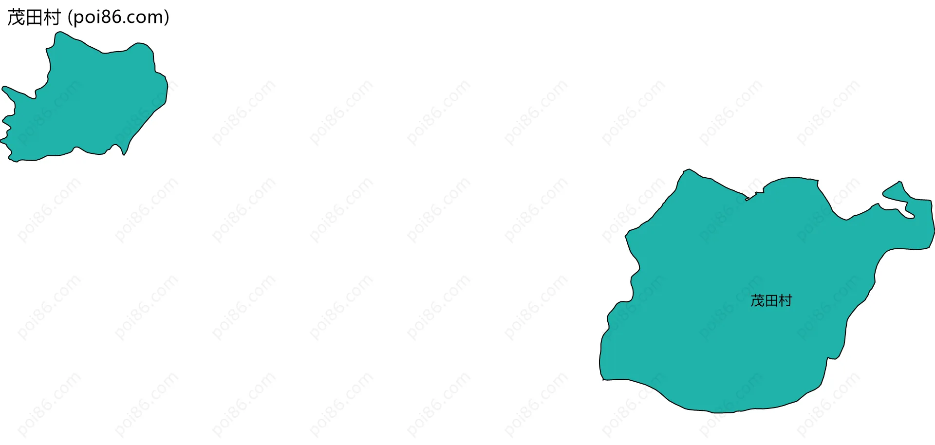 茂田村边界地图