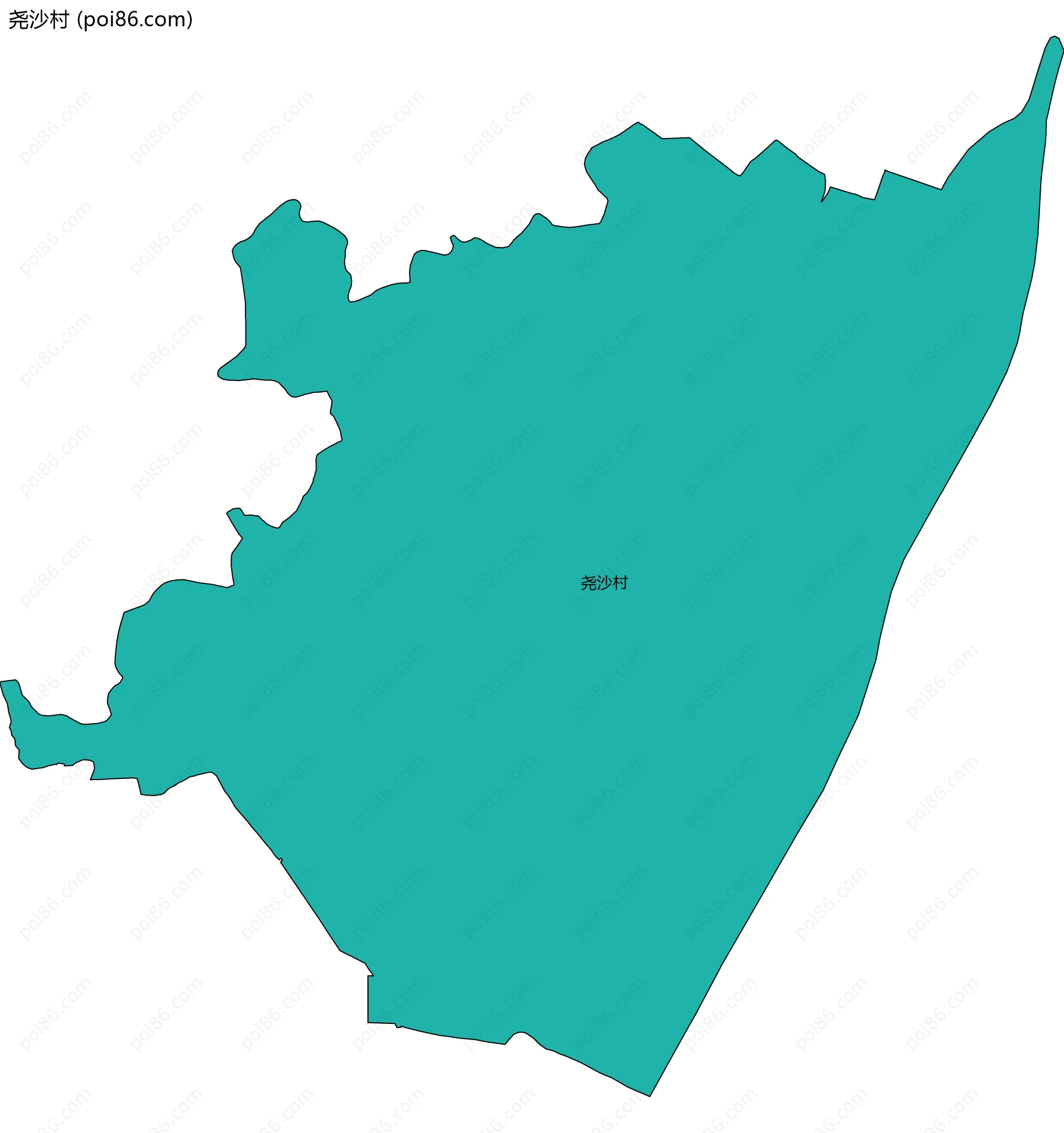 尧沙村边界地图