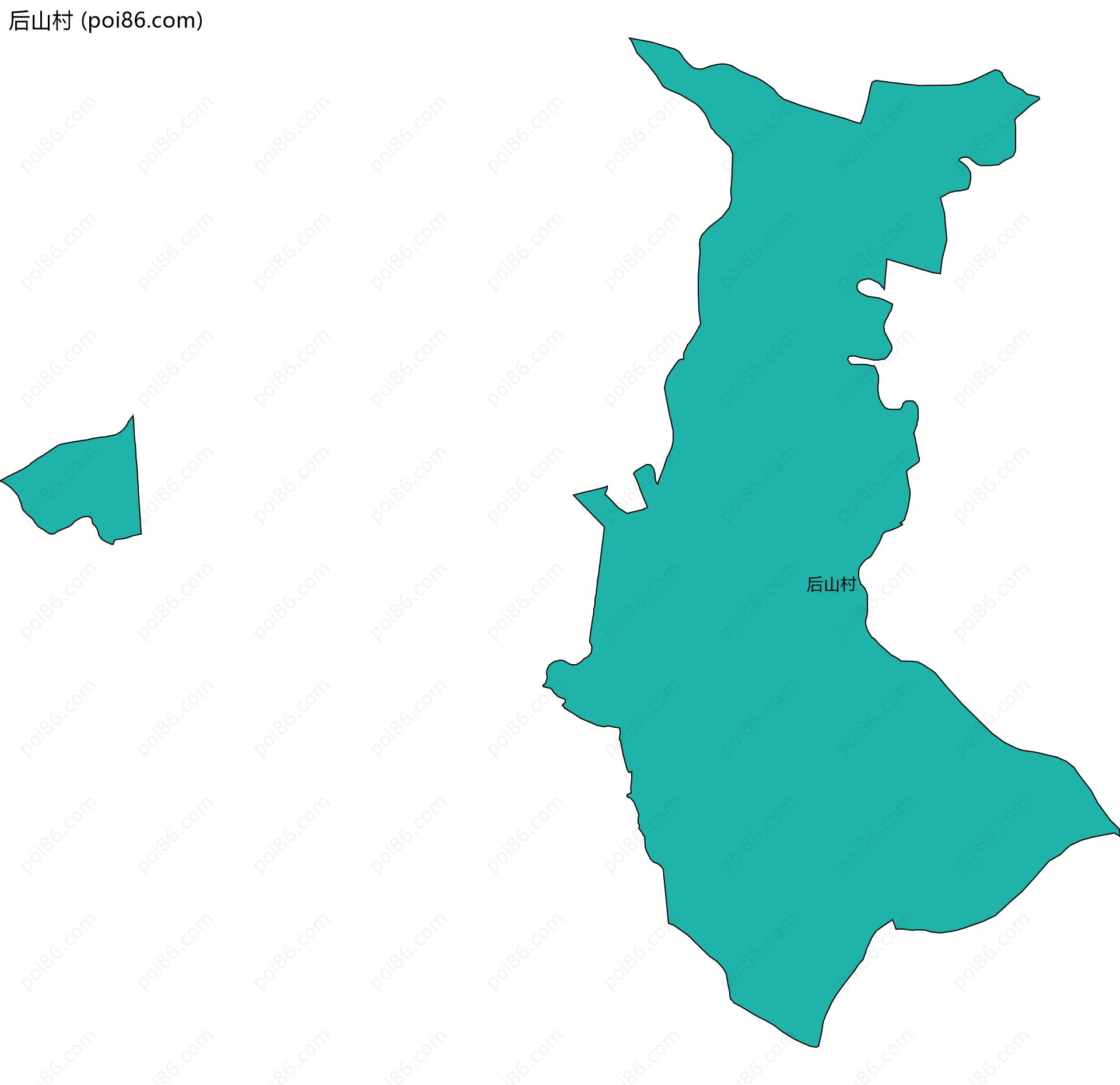 后山村边界地图