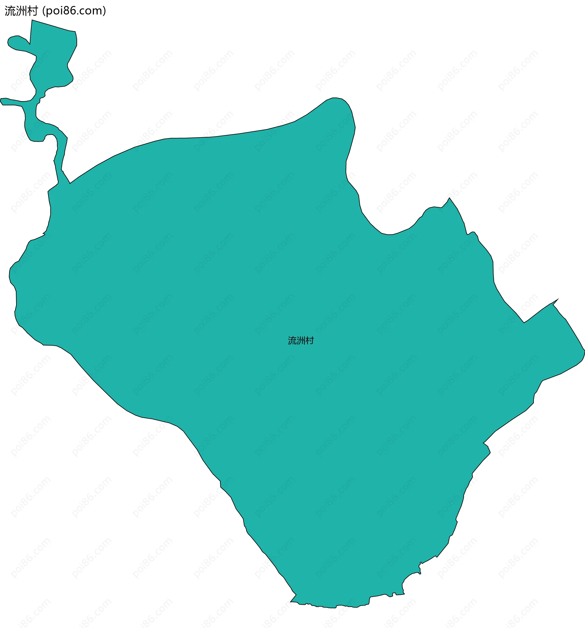 流洲村边界地图