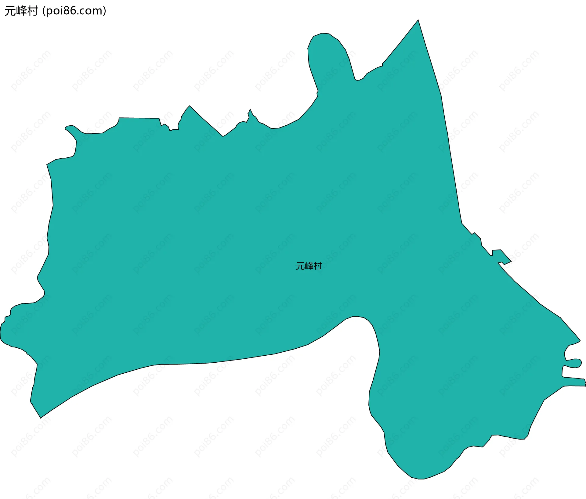 元峰村边界地图