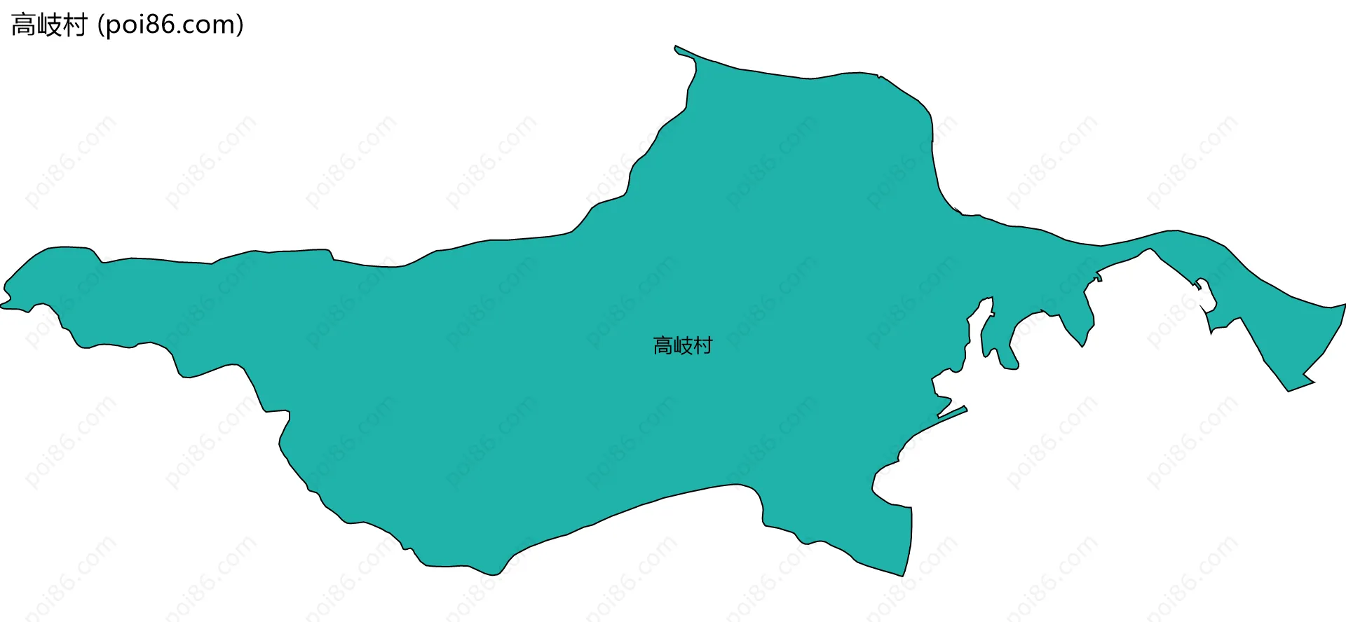 高岐村边界地图