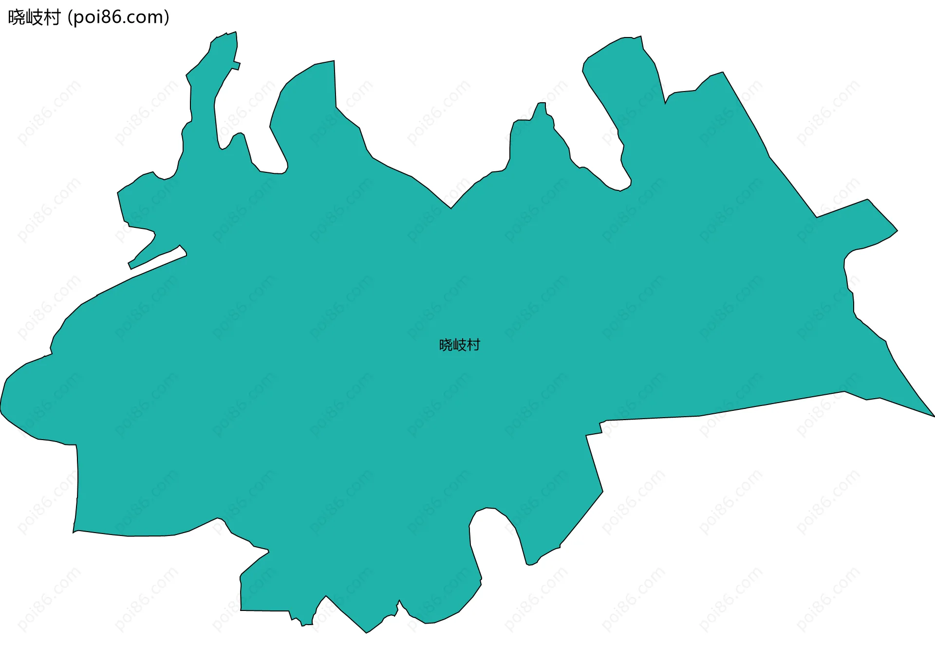 晓岐村边界地图