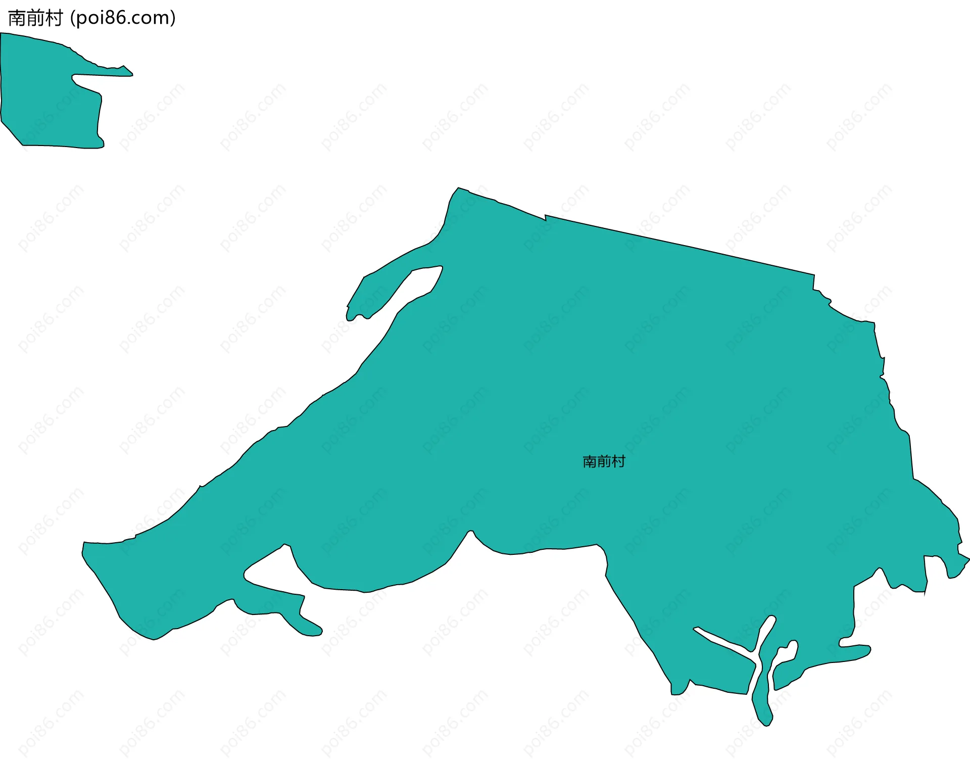 南前村边界地图