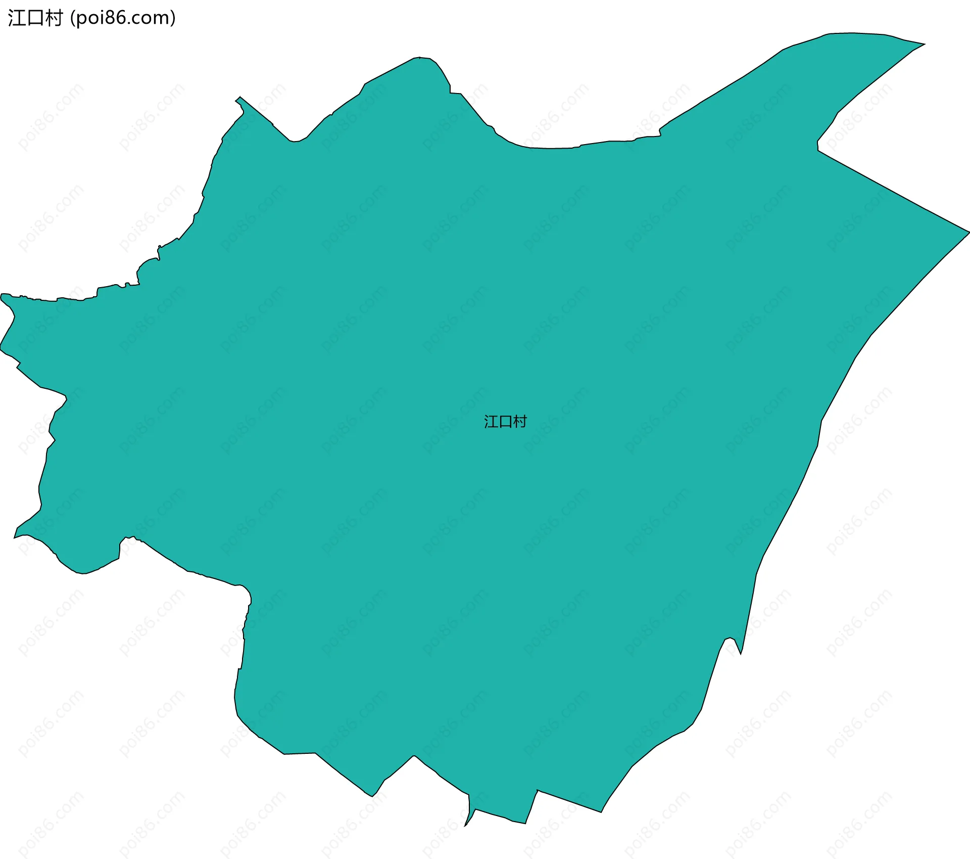 江口村边界地图