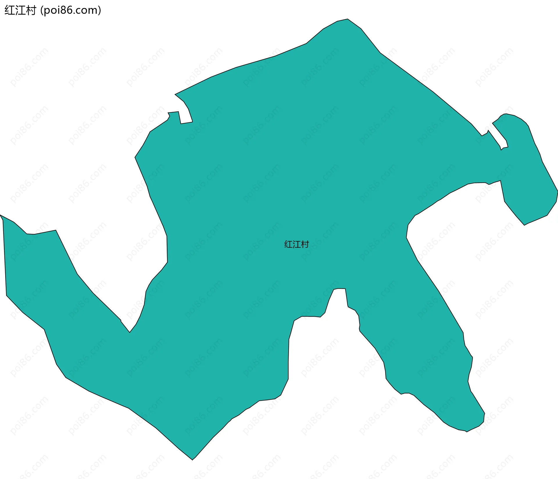 红江村边界地图