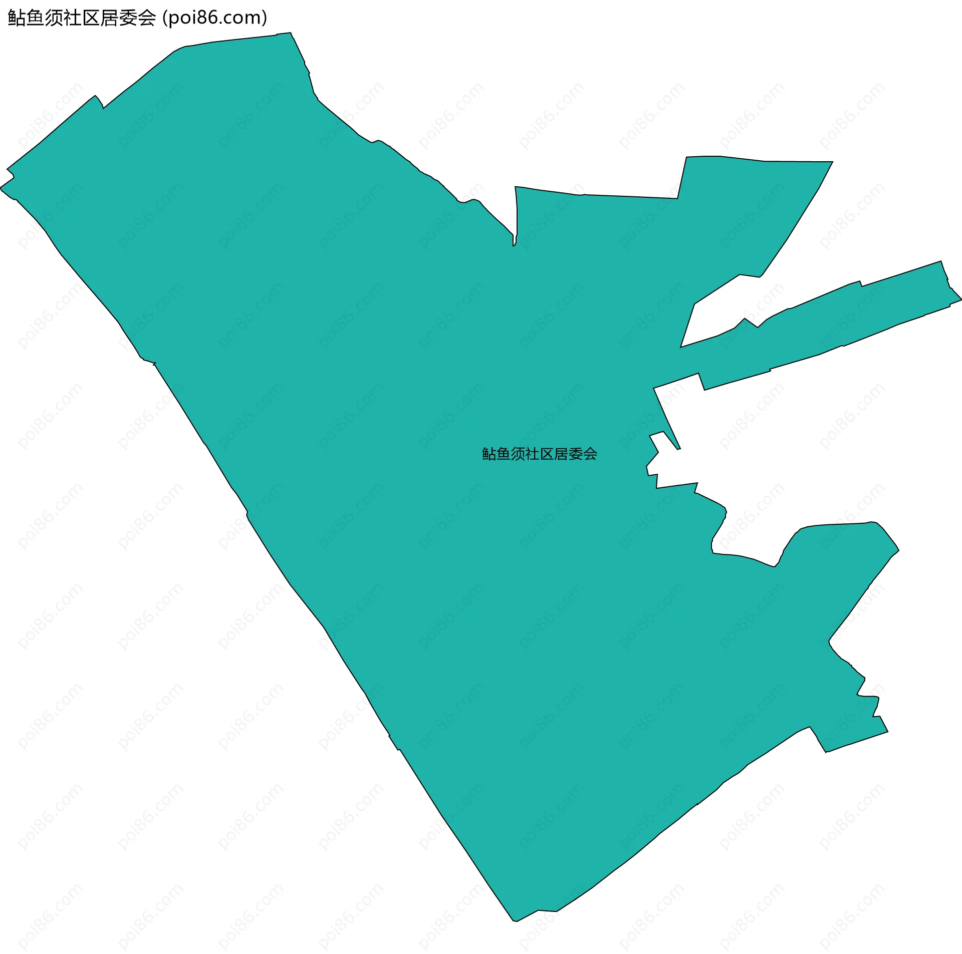 鲇鱼须社区居委会边界地图