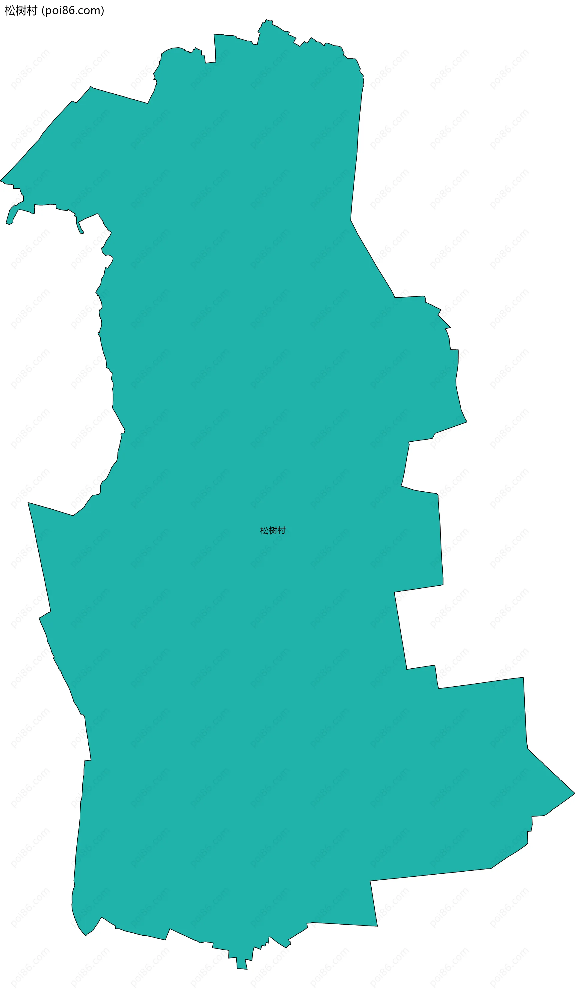 松树村边界地图