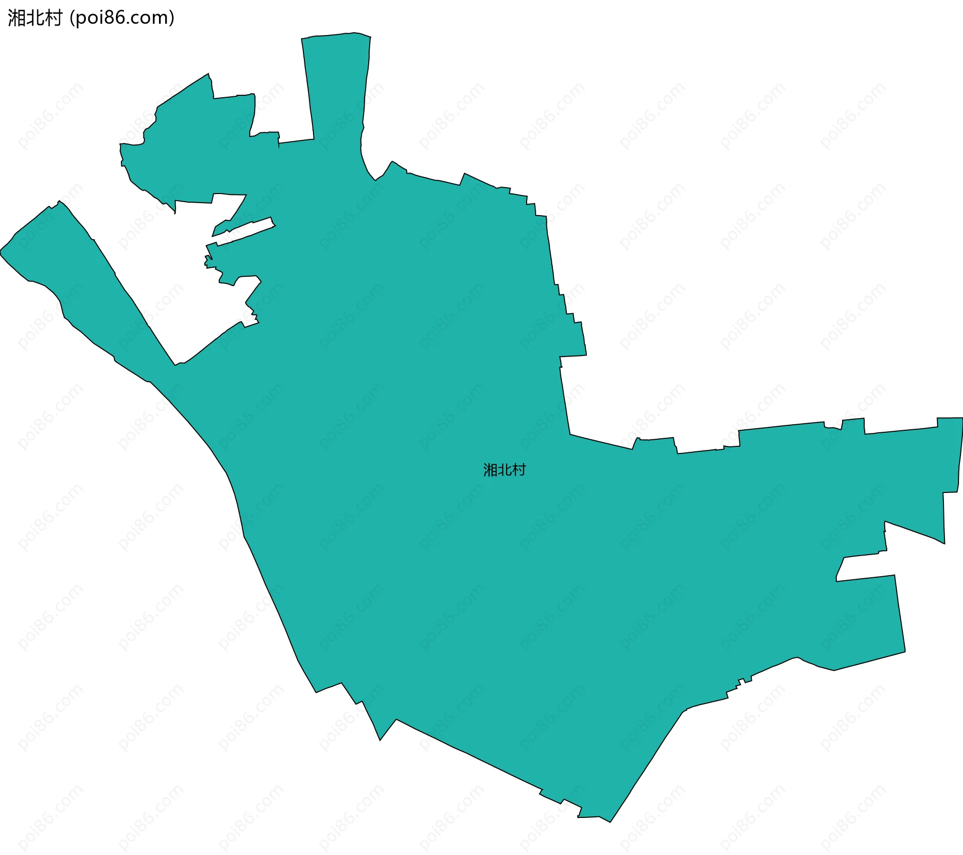 湘北村边界地图