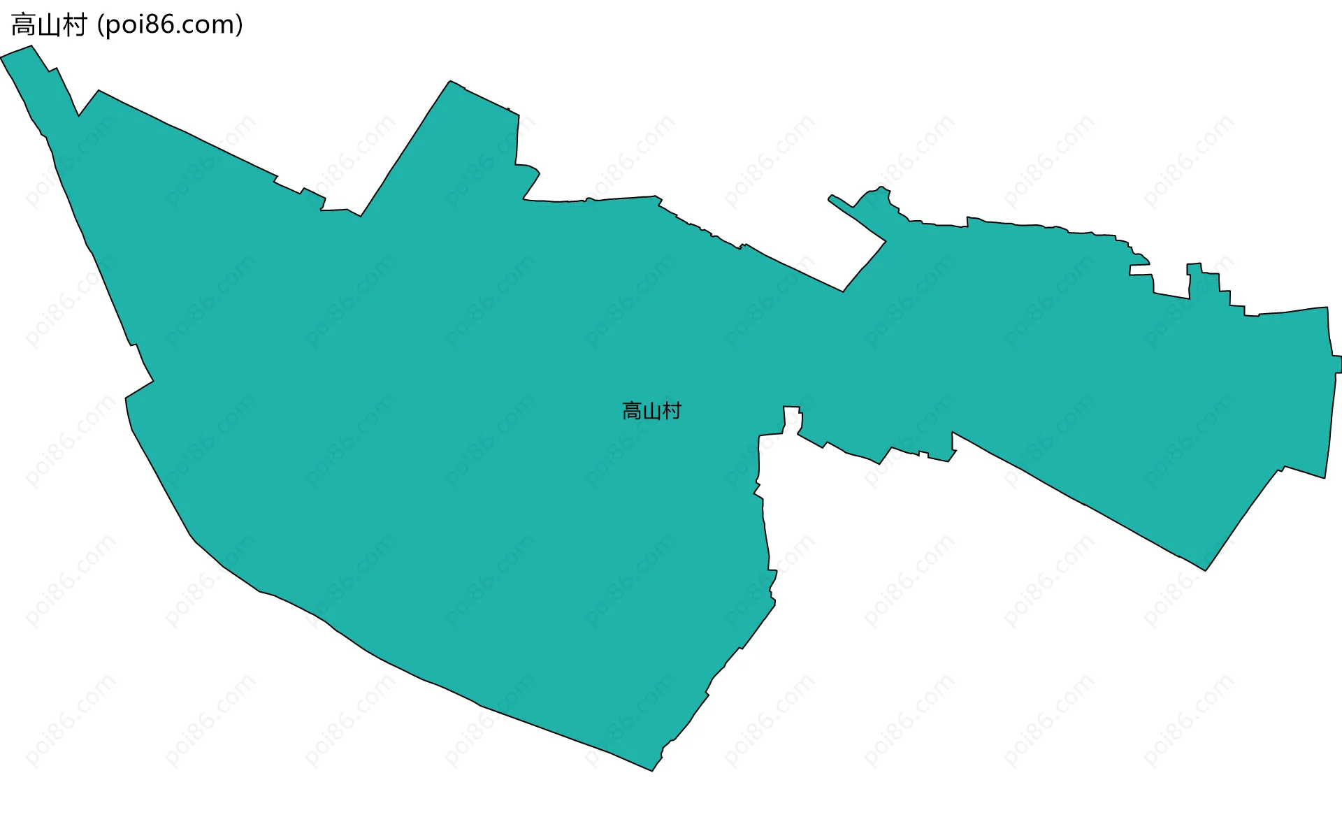 高山村边界地图