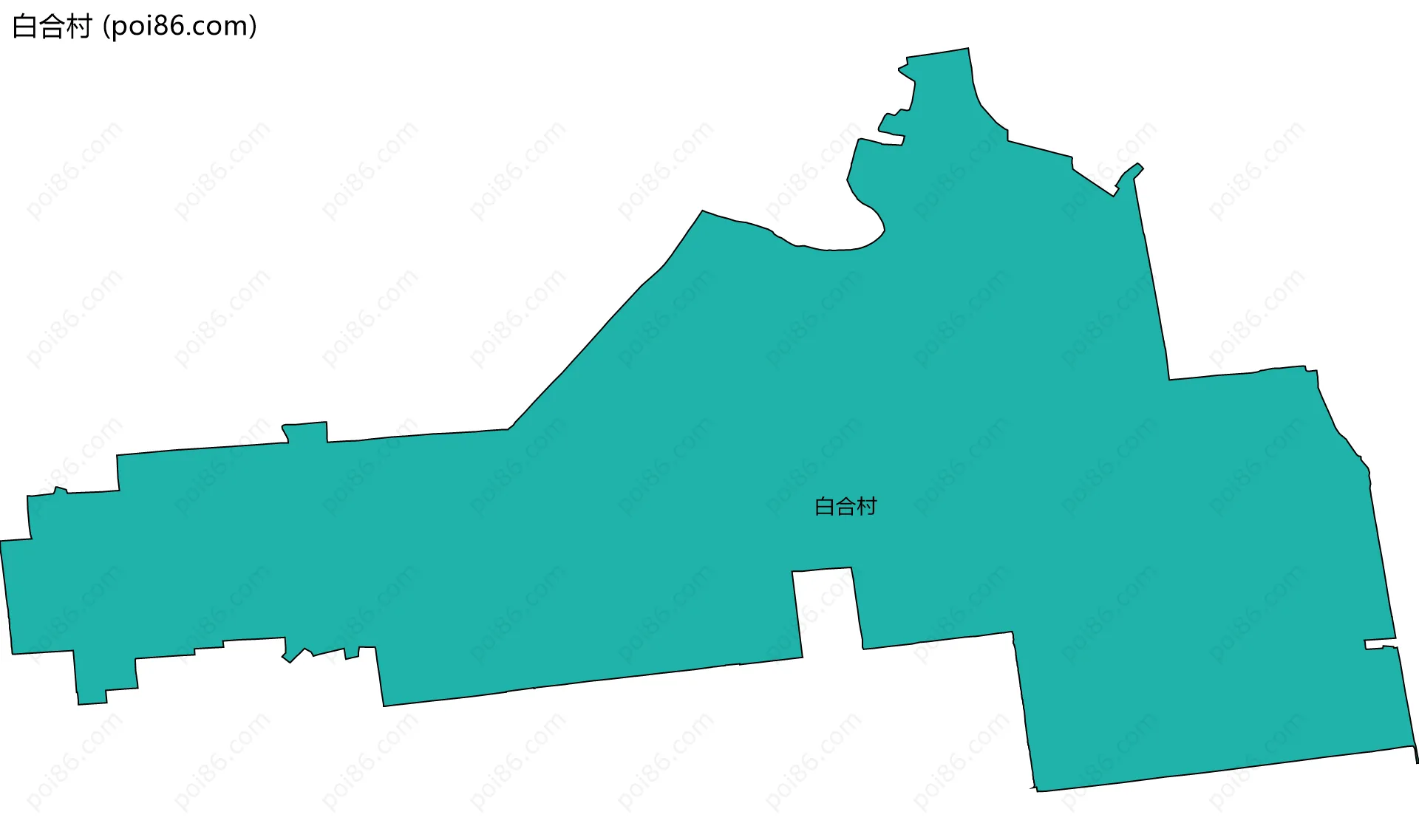 白合村边界地图