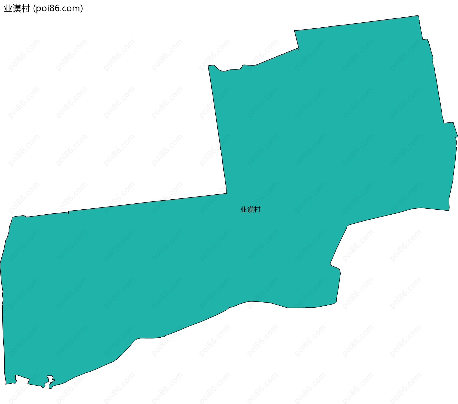 业谟村边界地图