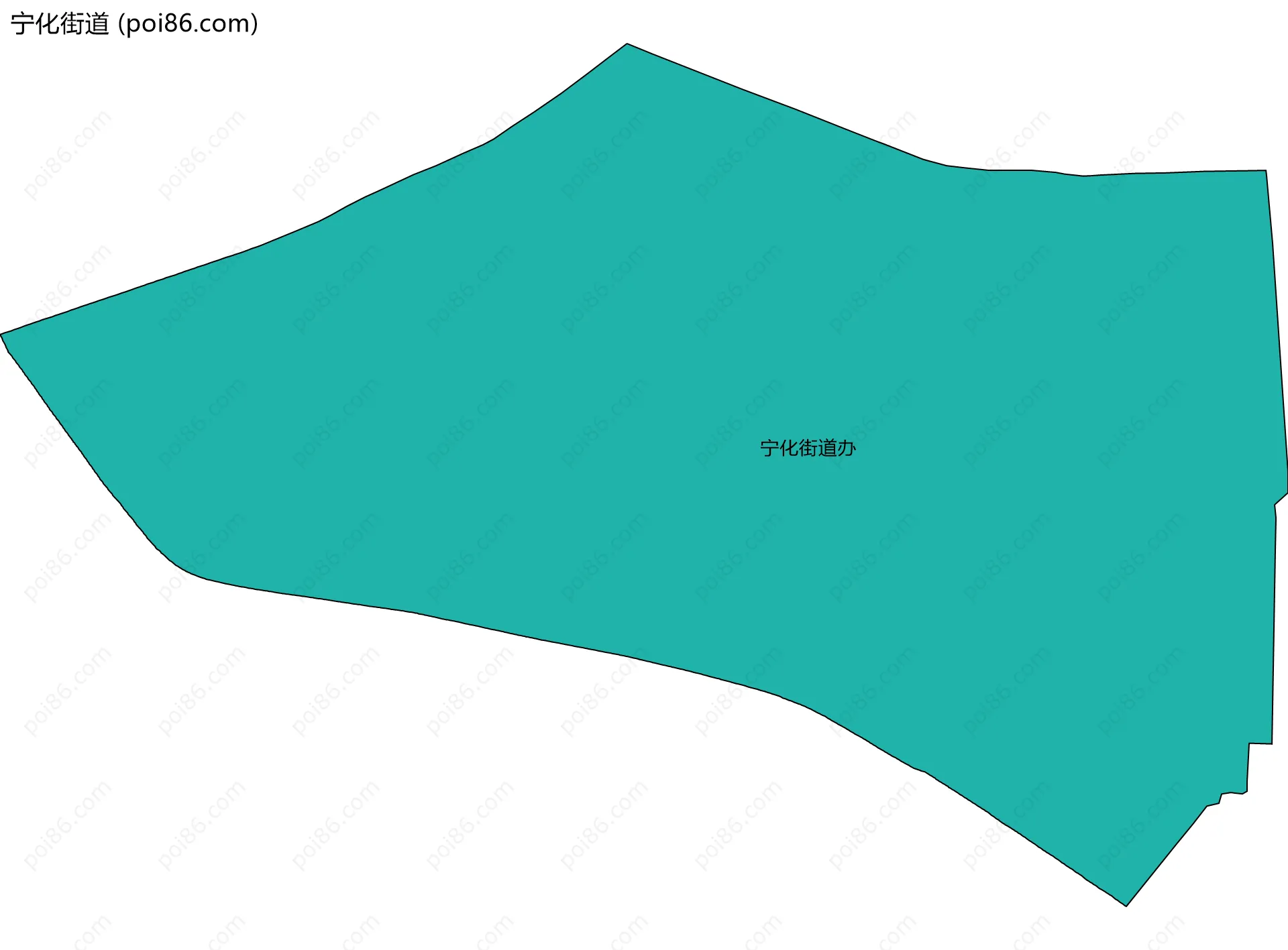 宁化街道边界地图(五级行政区划)