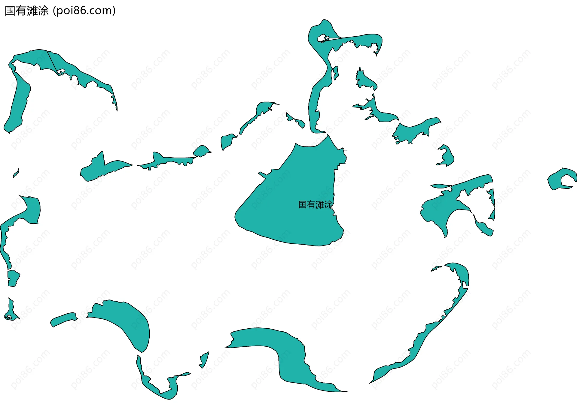 国有滩涂边界地图