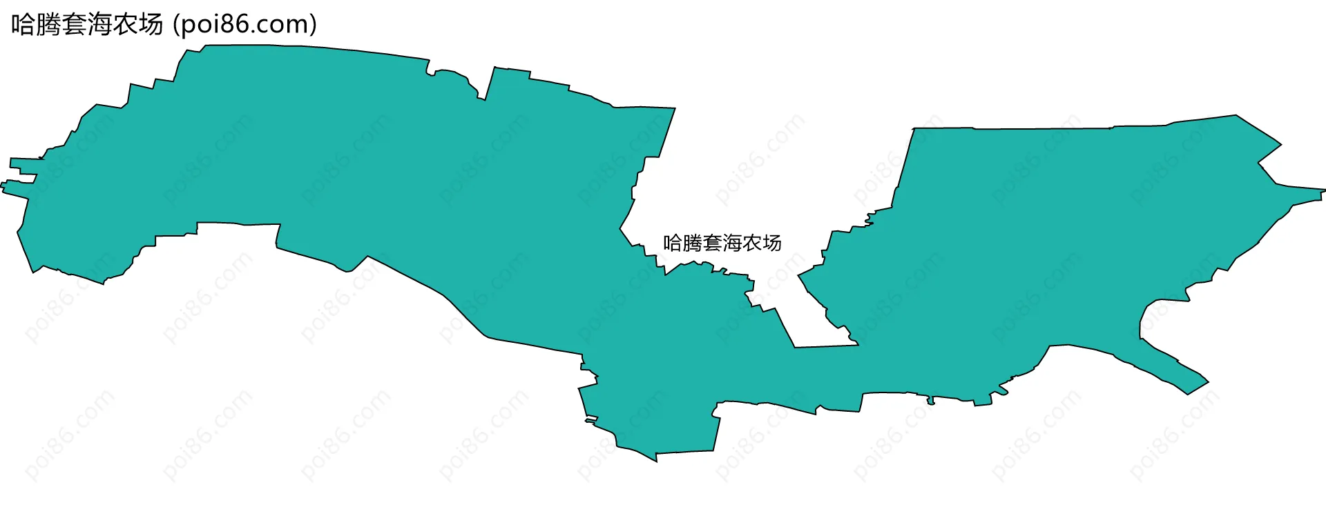 哈腾套海农场边界地图