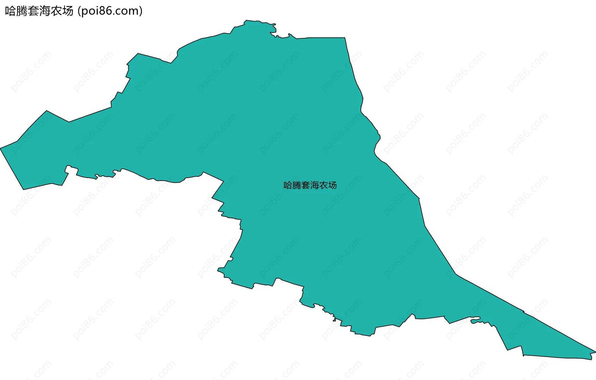 哈腾套海农场边界地图