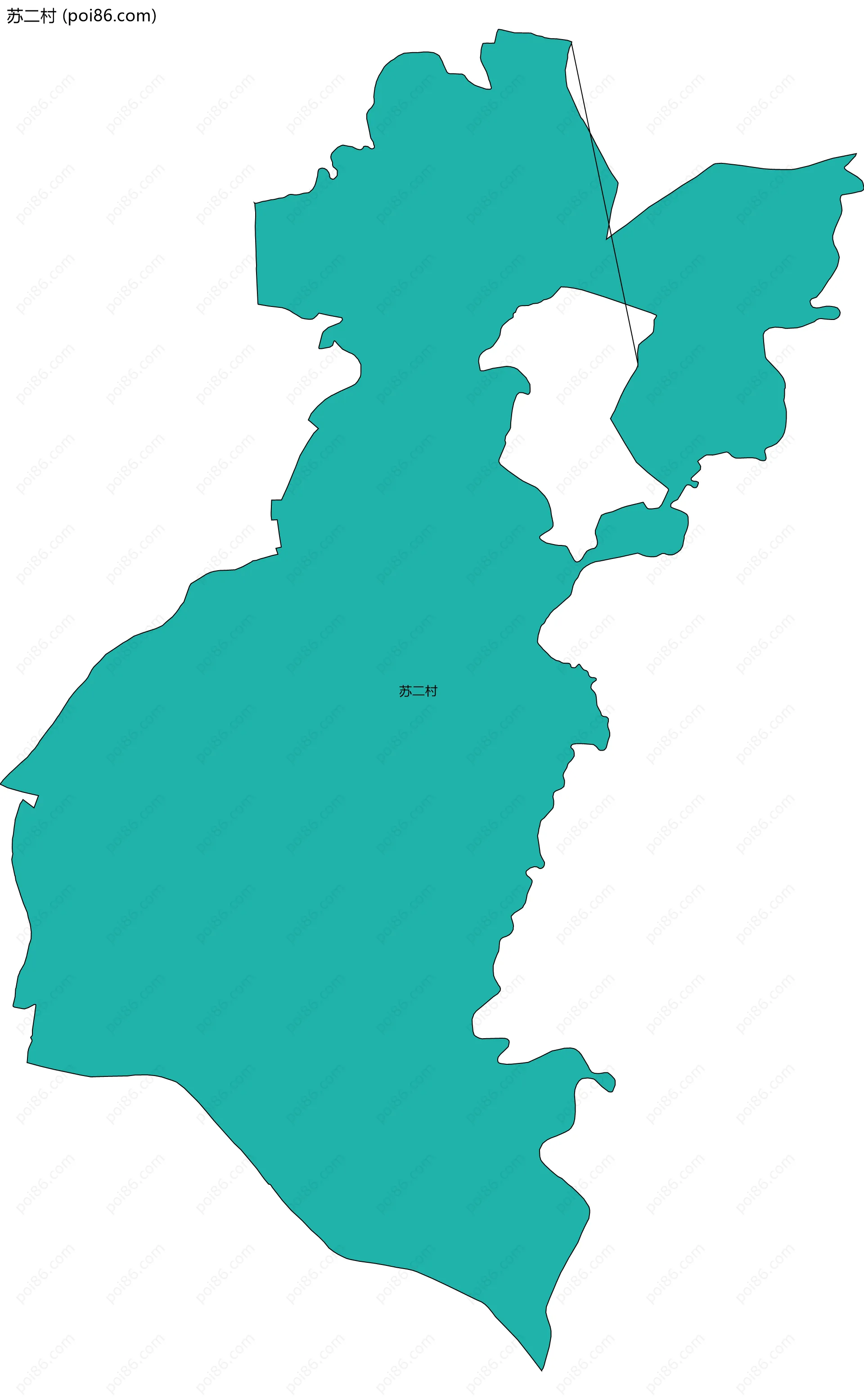 苏二村边界地图