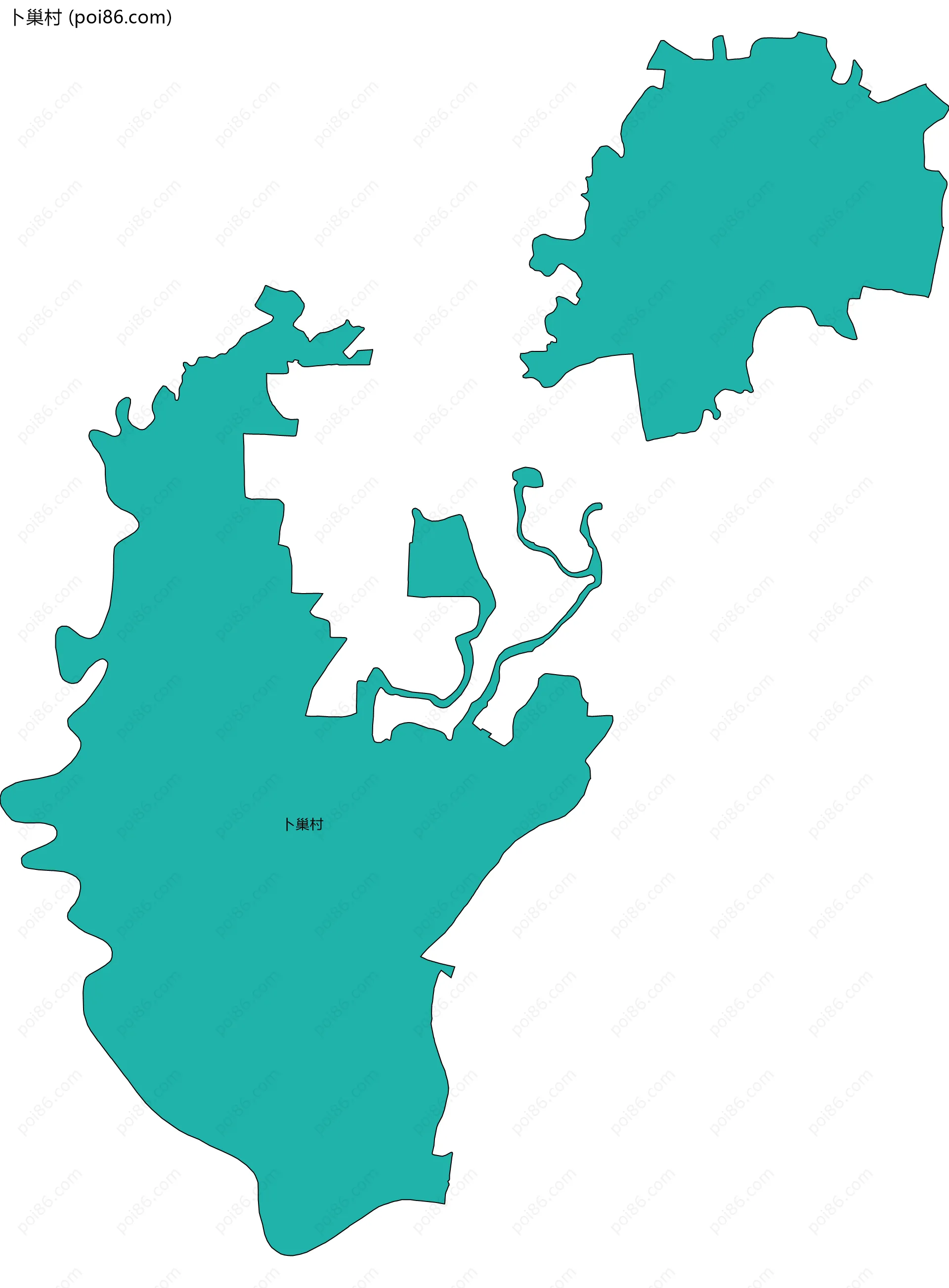 卜巢村边界地图