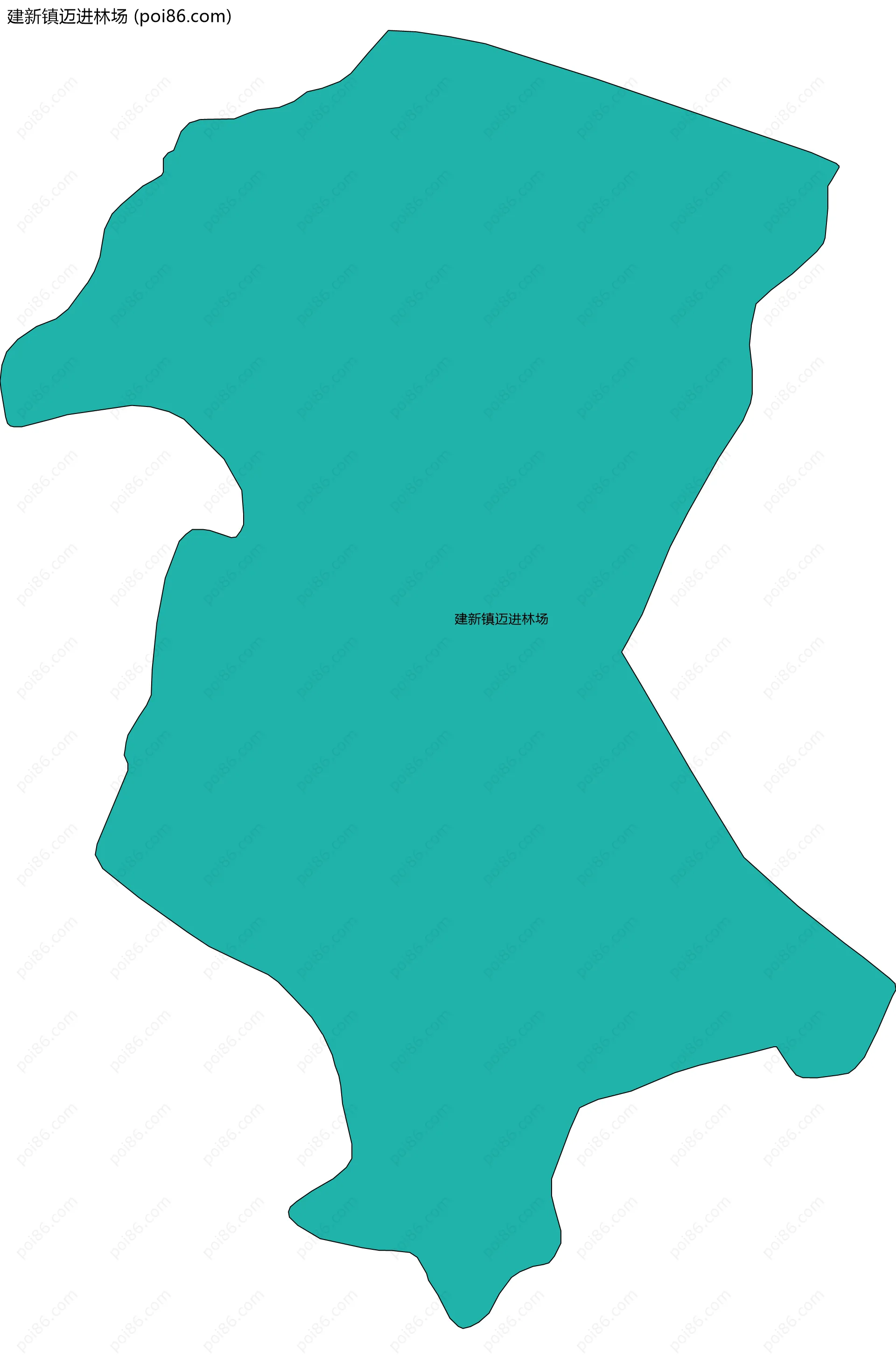 建新镇迈进林场边界地图