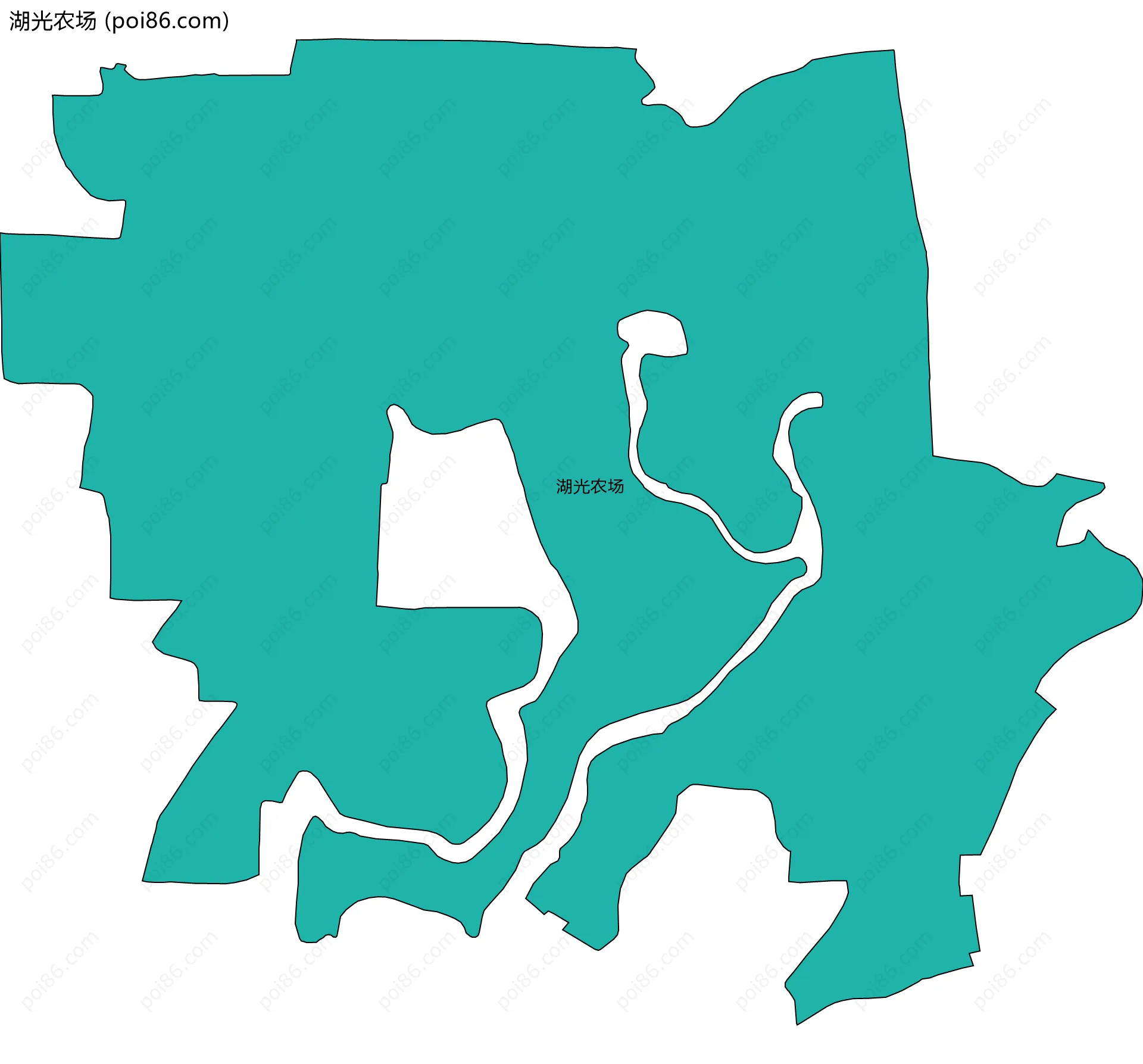 湖光农场边界地图