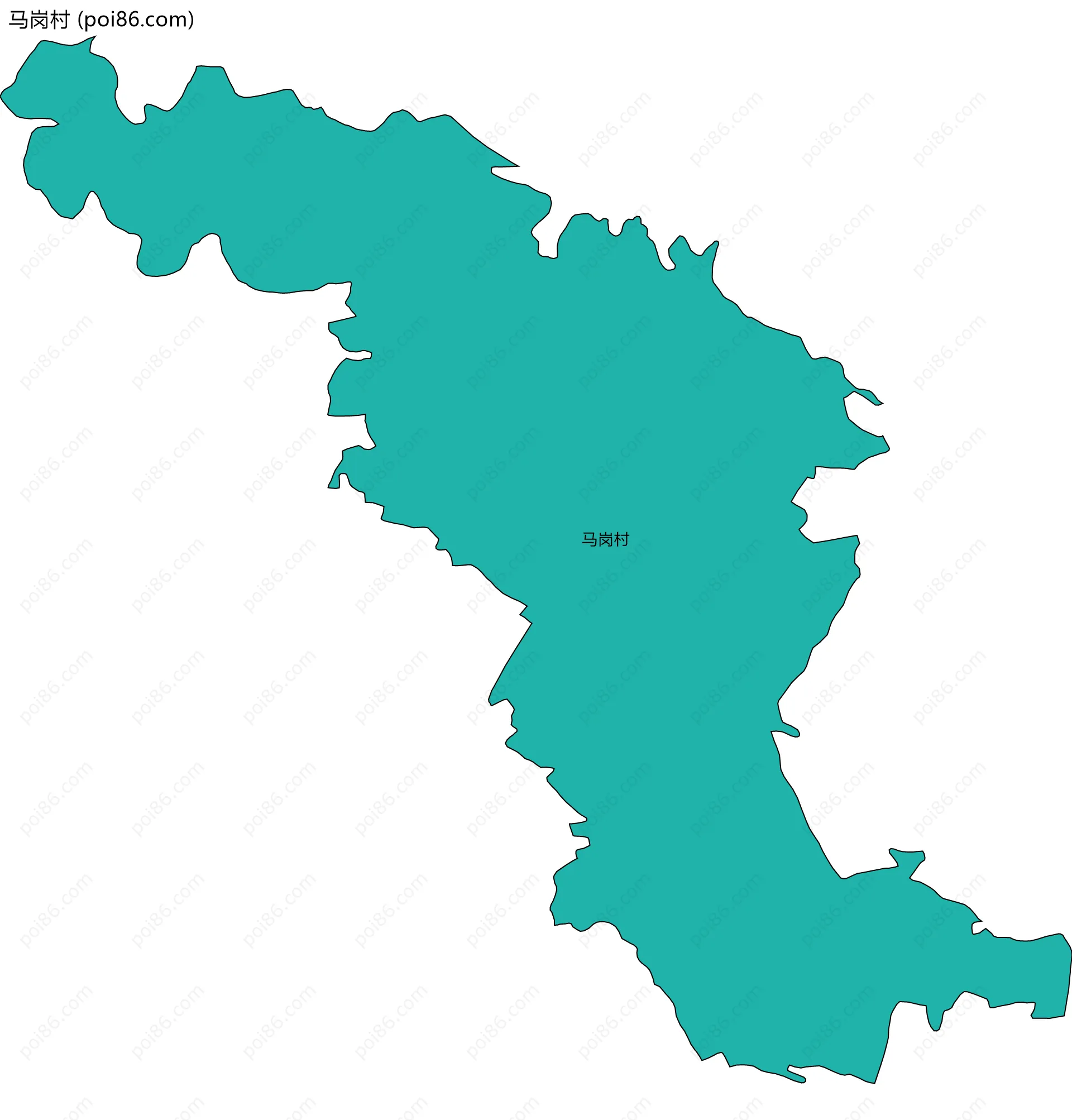 马岗村边界地图