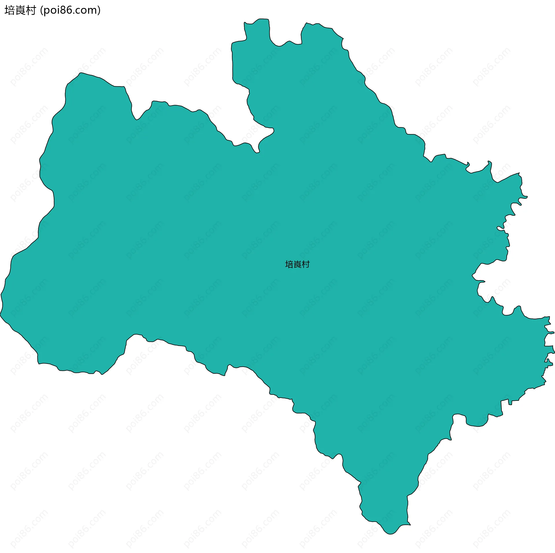 培崀村边界地图