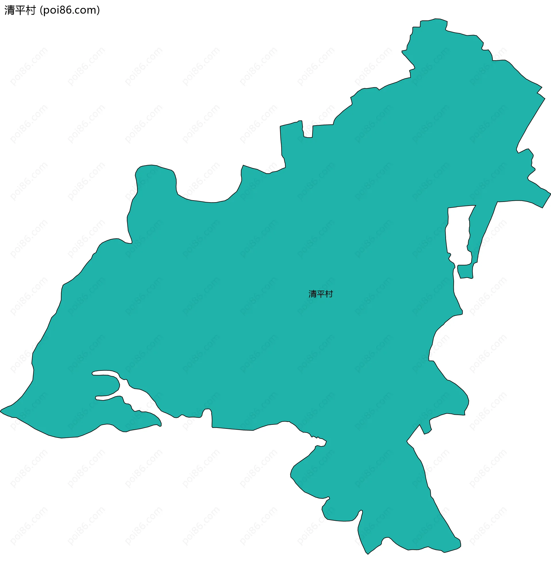 清平村边界地图