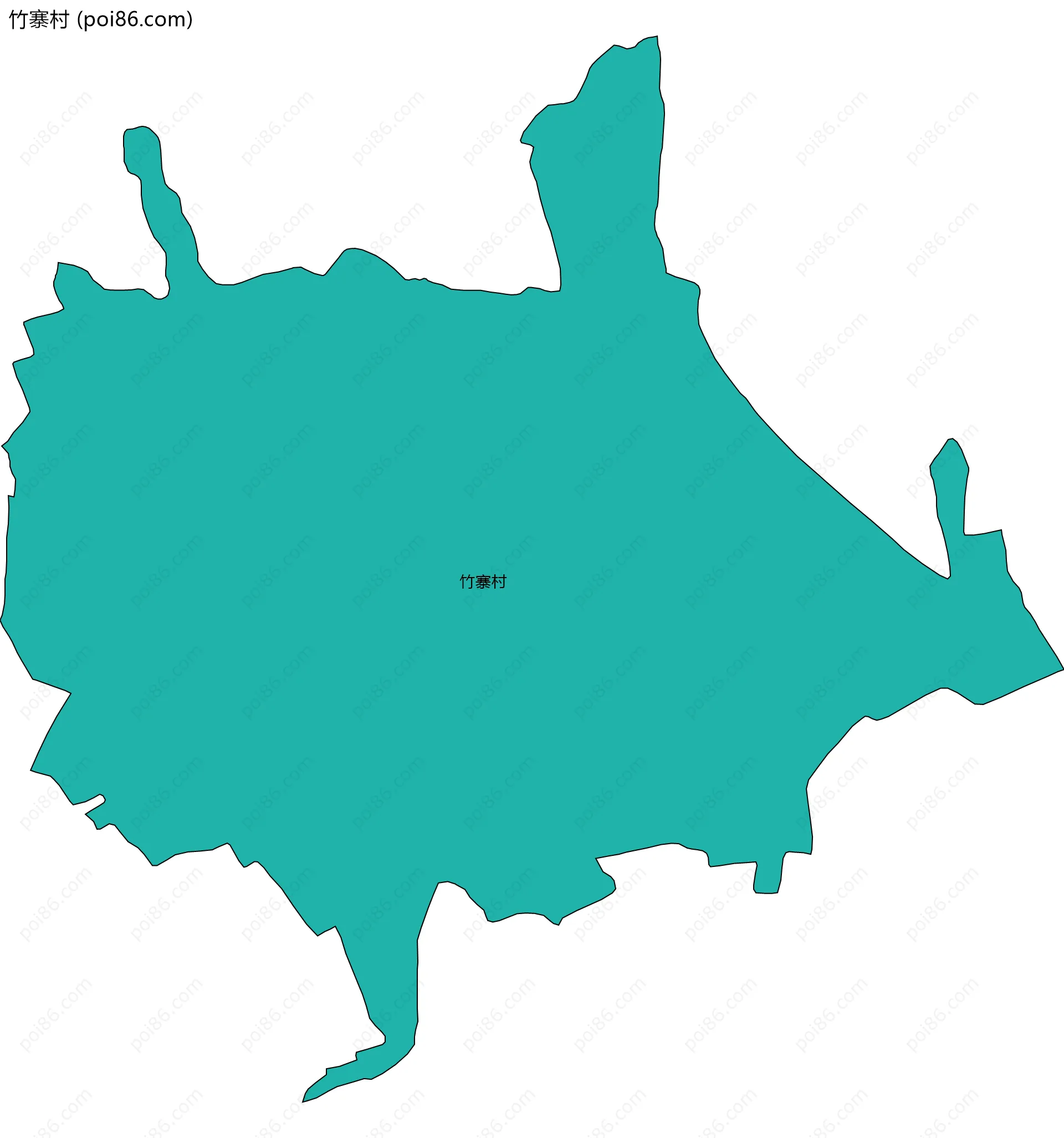 竹寨村边界地图