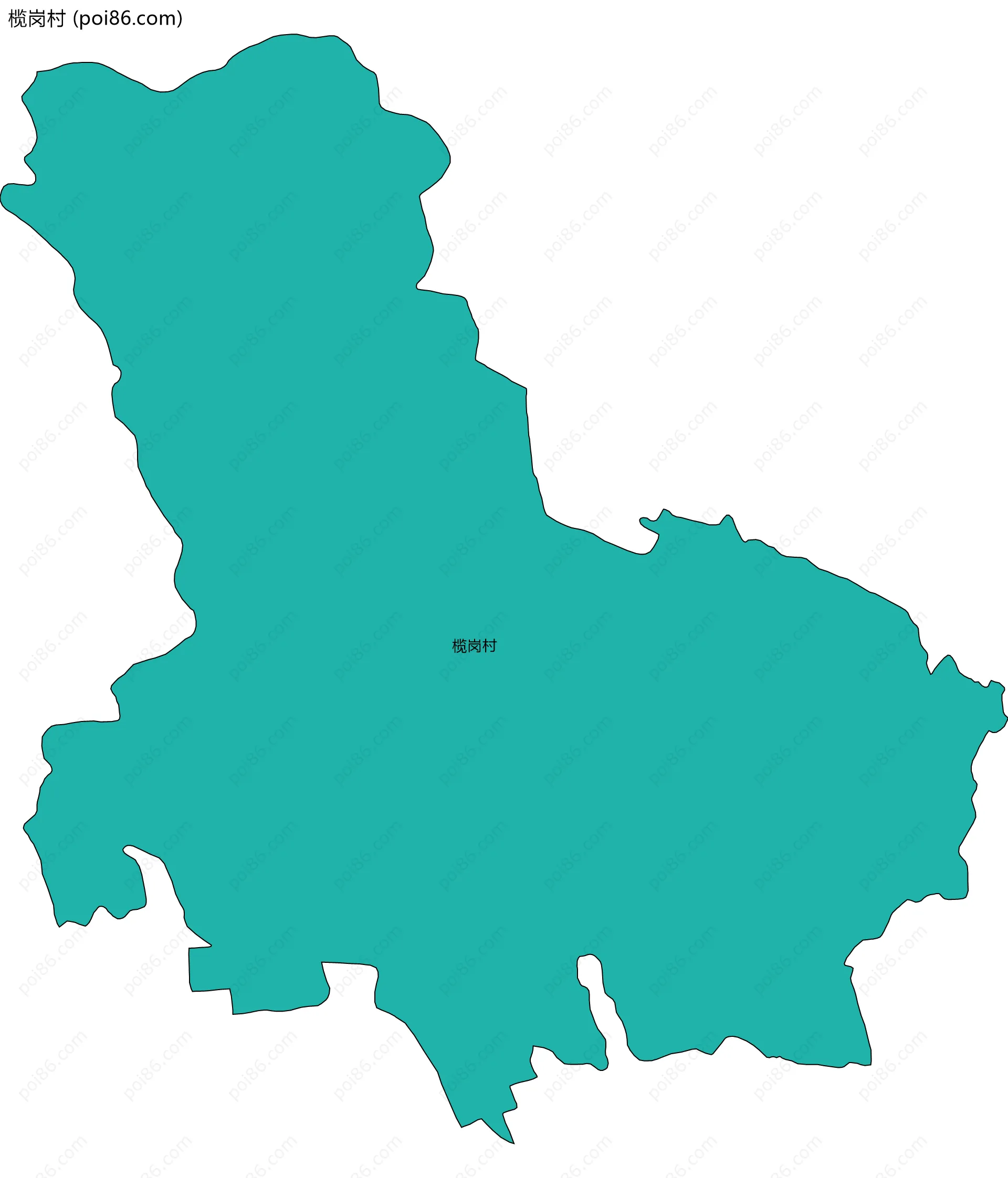 榄岗村边界地图