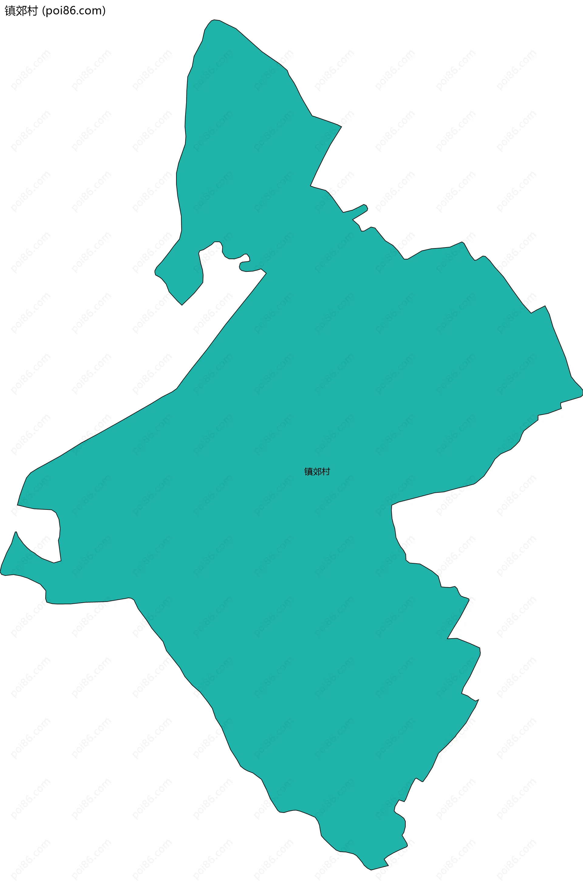 镇郊村边界地图