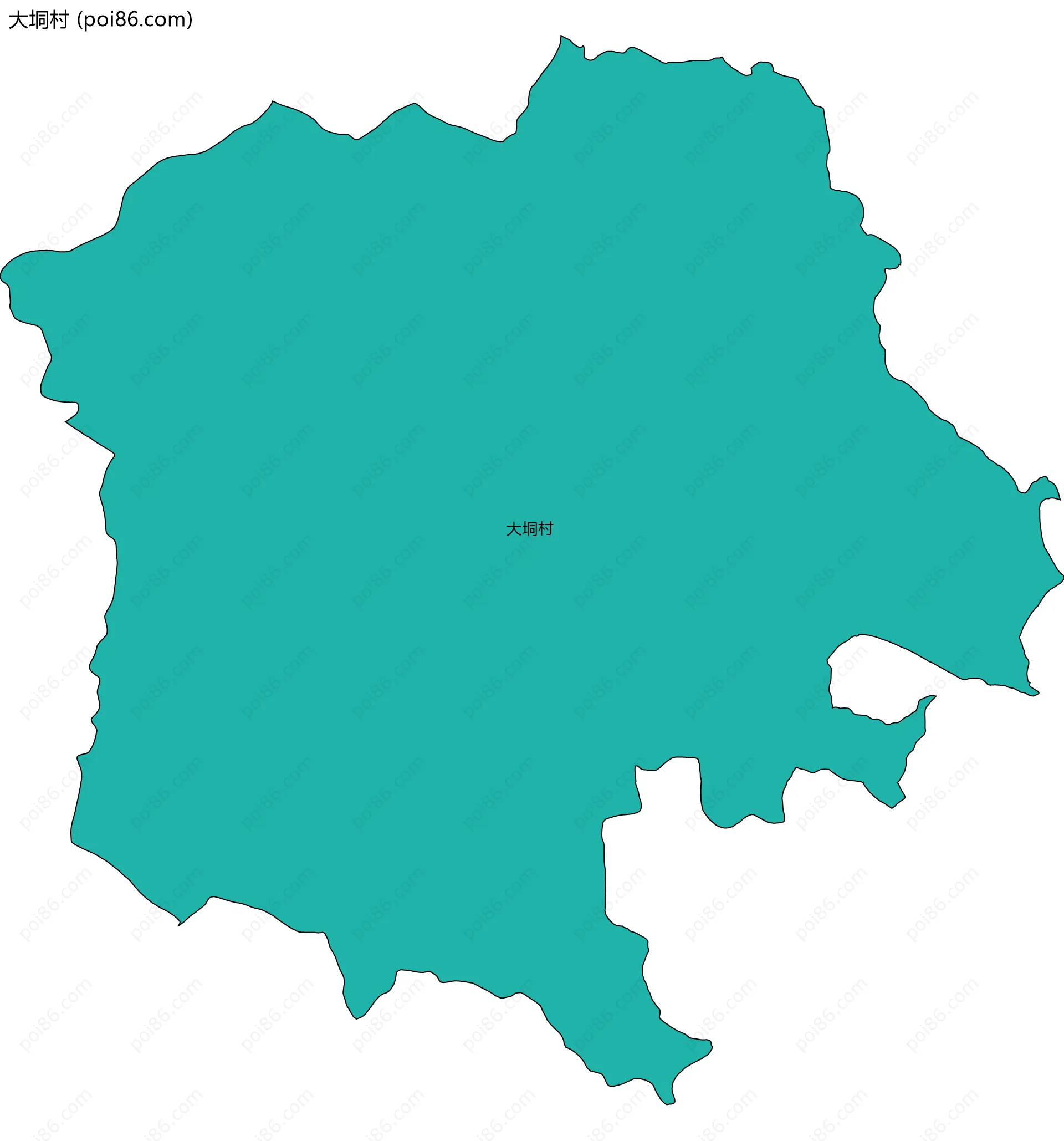 大垌村边界地图