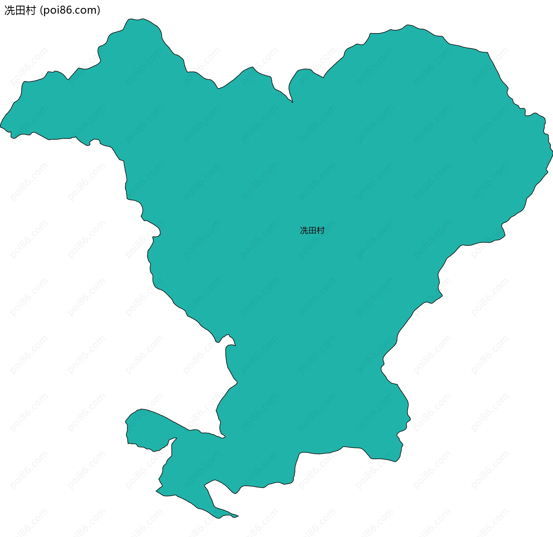 冼田村边界地图