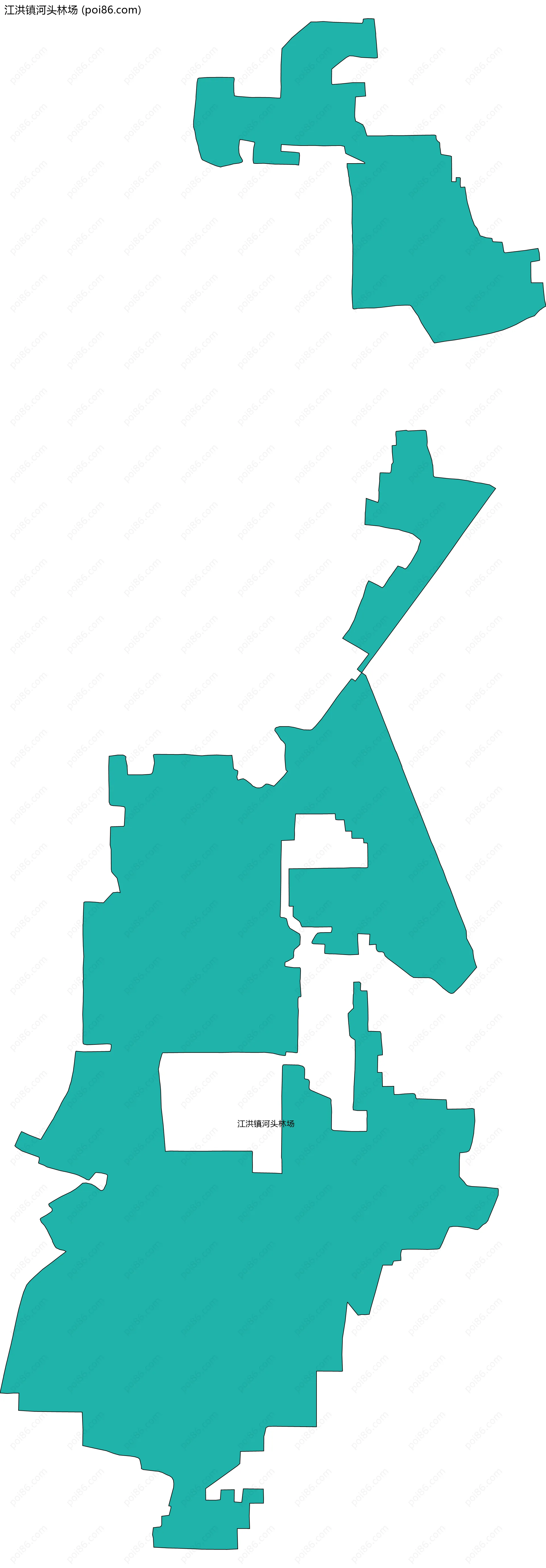 江洪镇河头林场边界地图