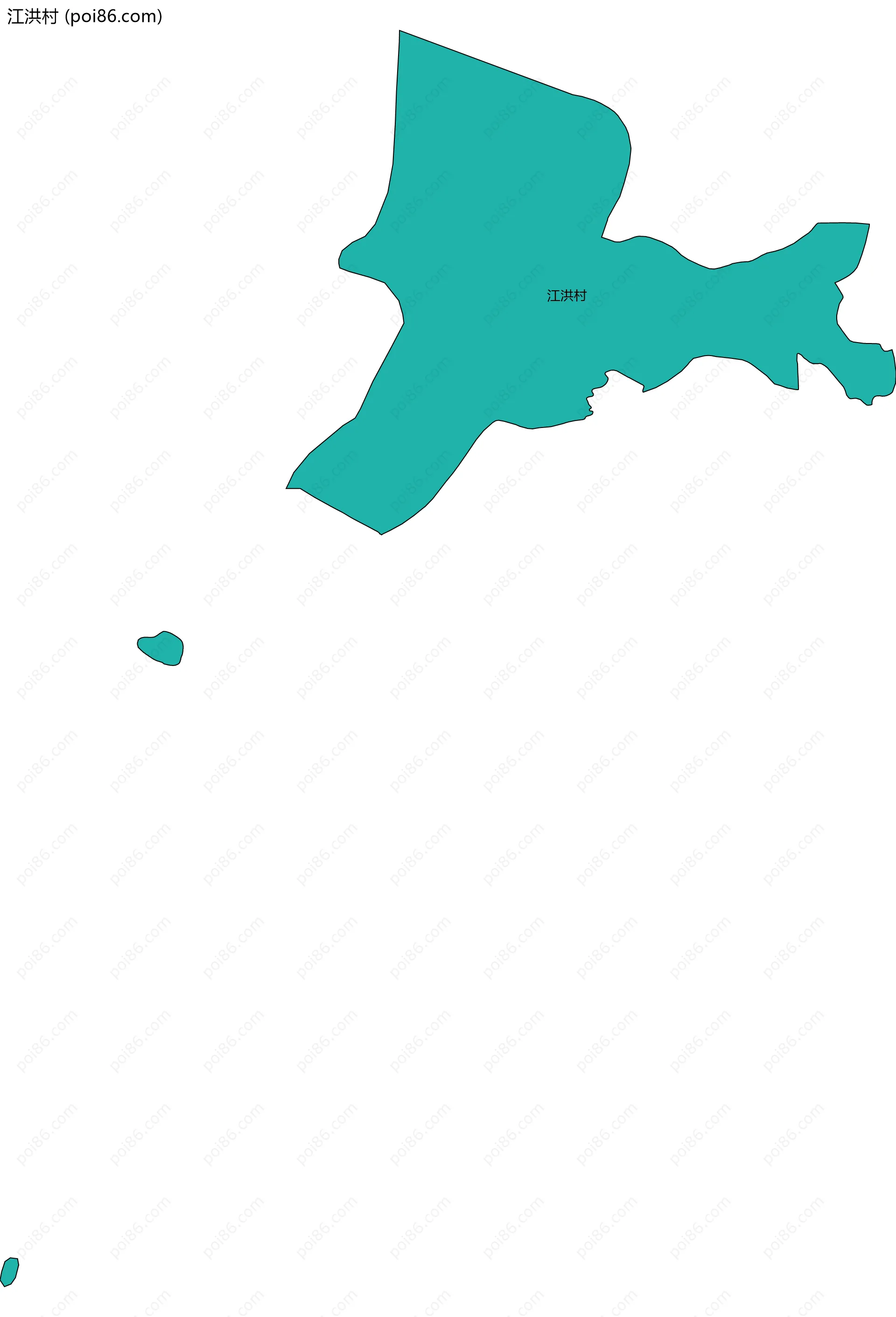 江洪村边界地图