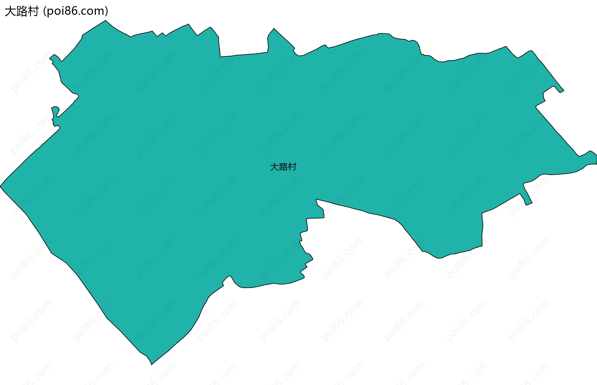 大路村边界地图