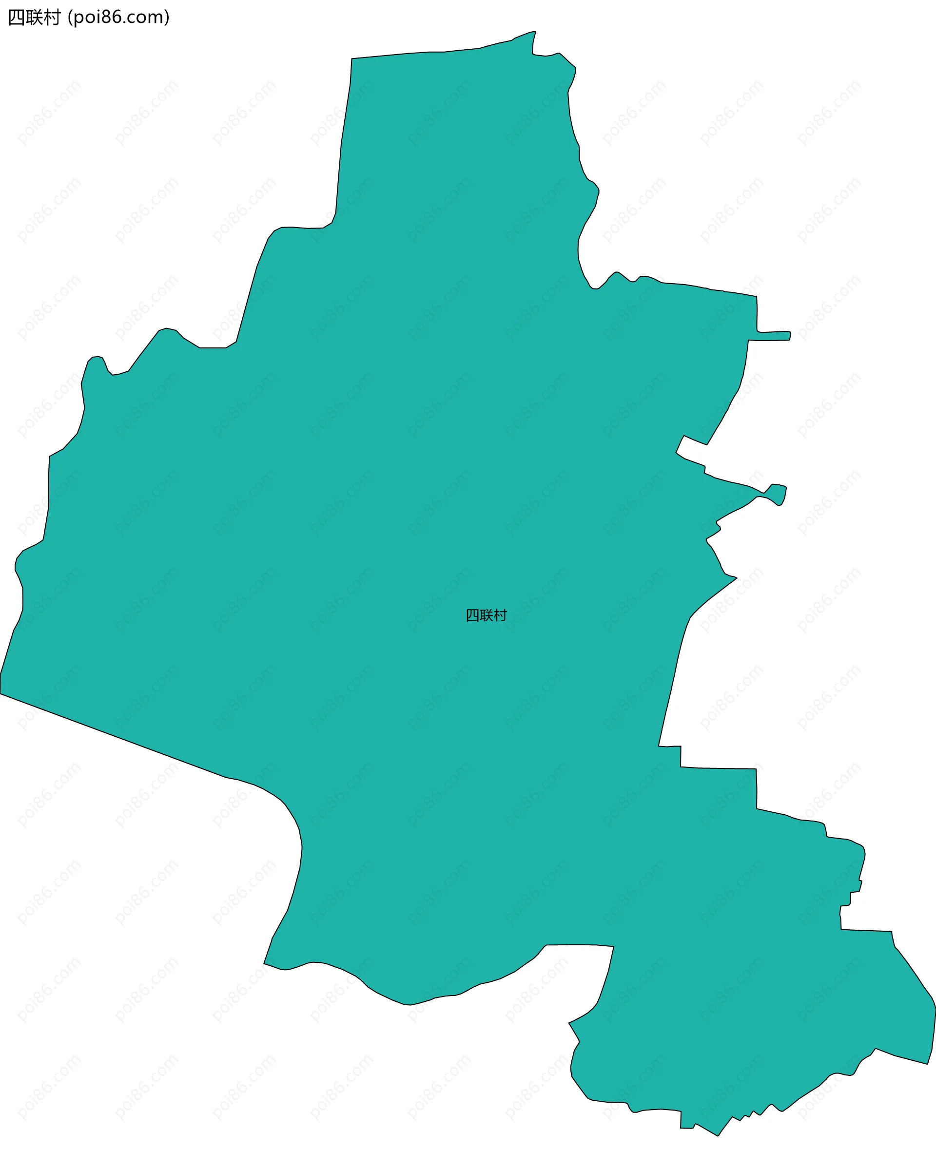 四联村边界地图