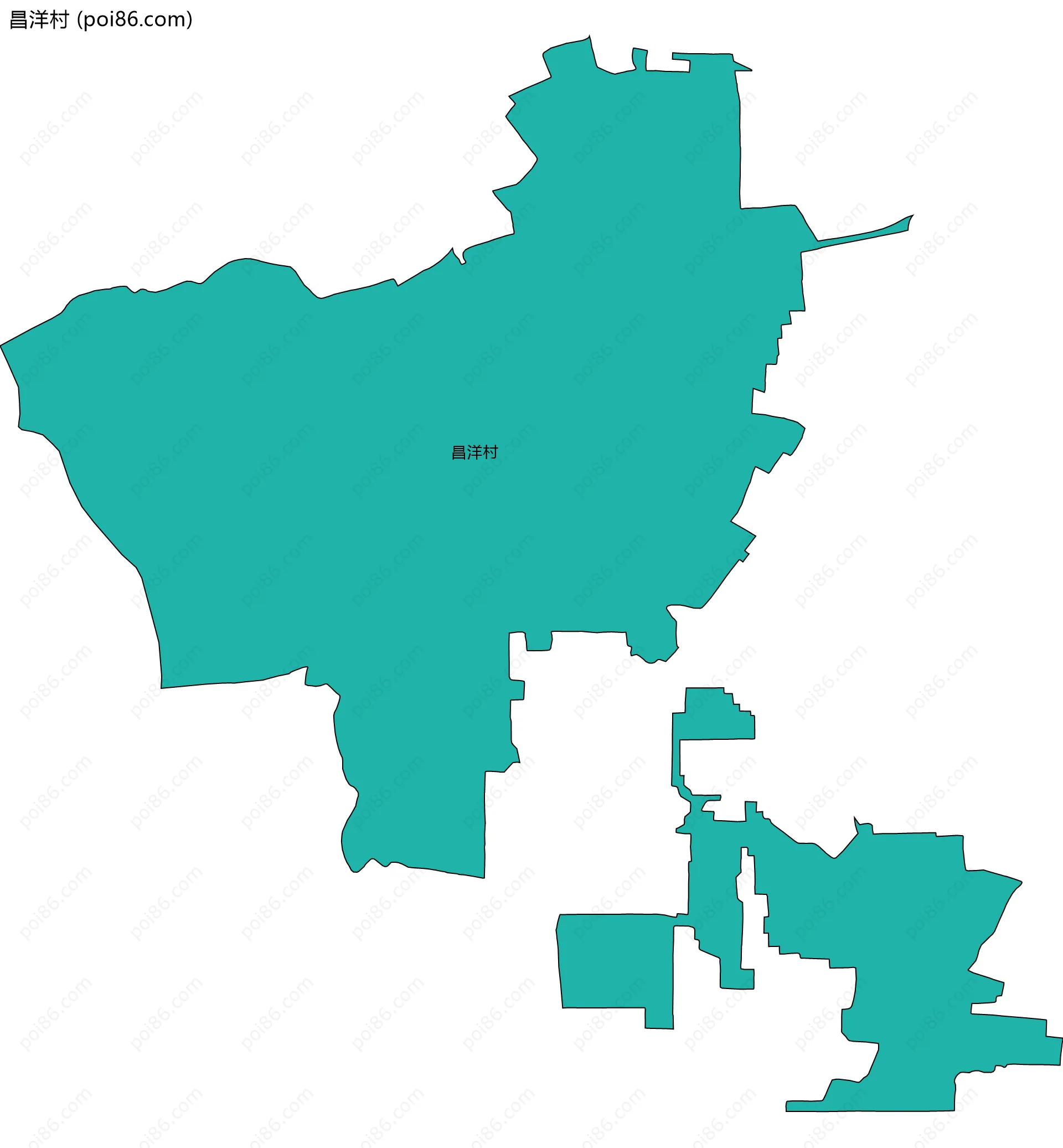 昌洋村边界地图