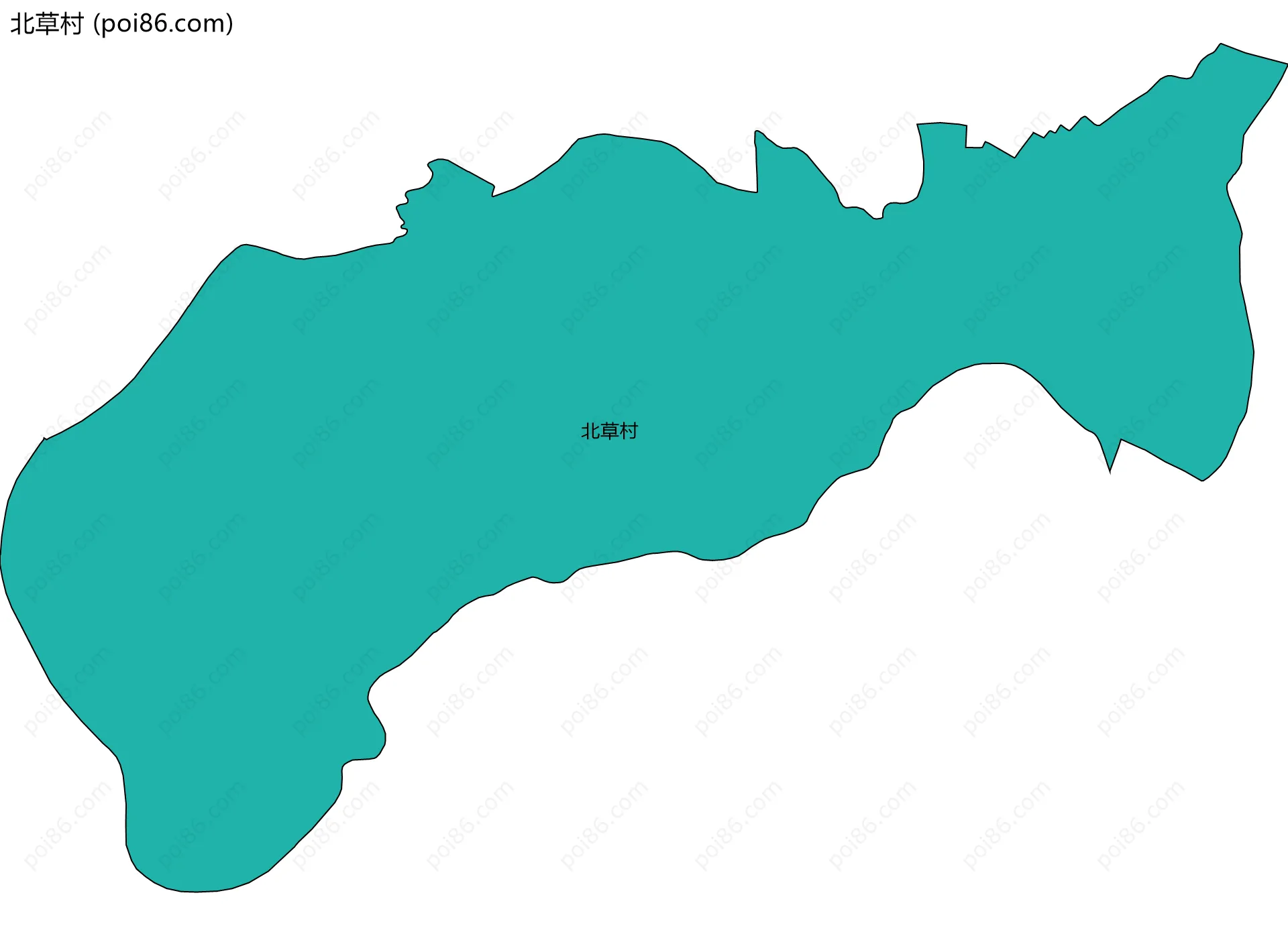 北草村边界地图