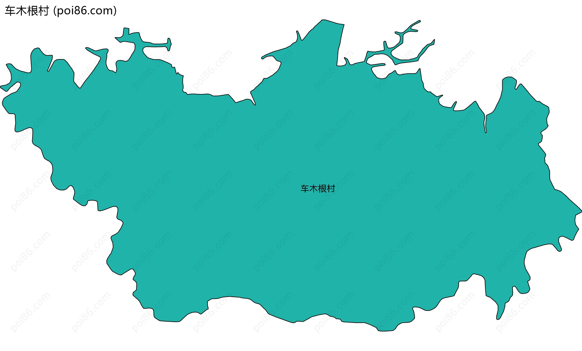 车木根村边界地图