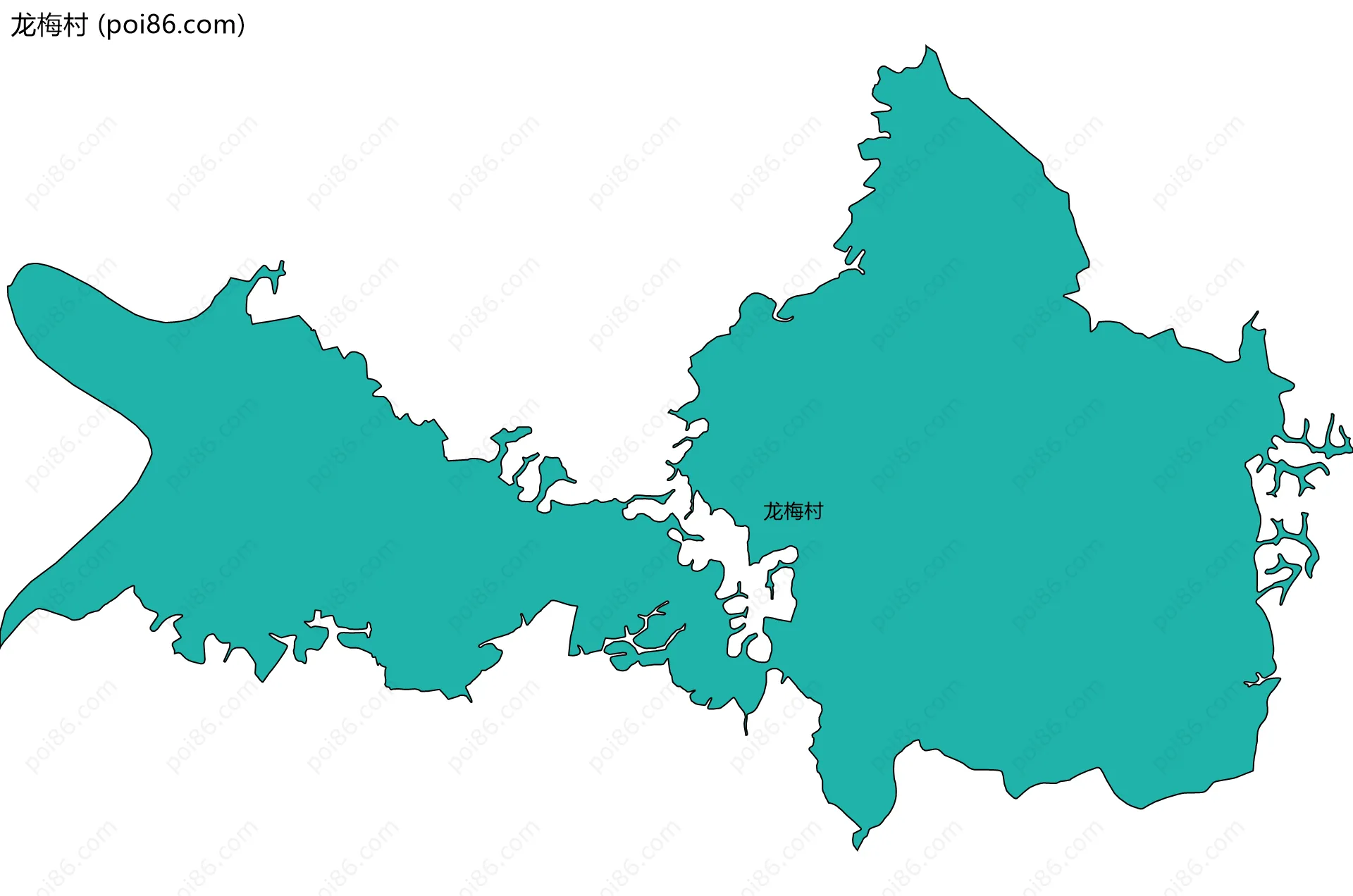 龙梅村边界地图