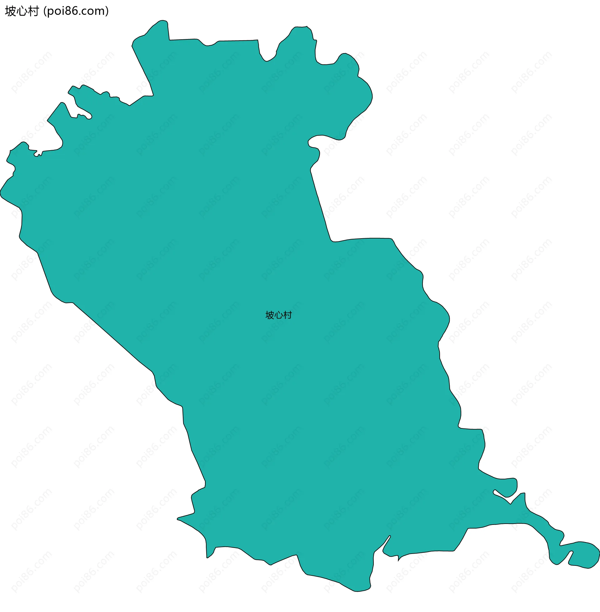 坡心村边界地图