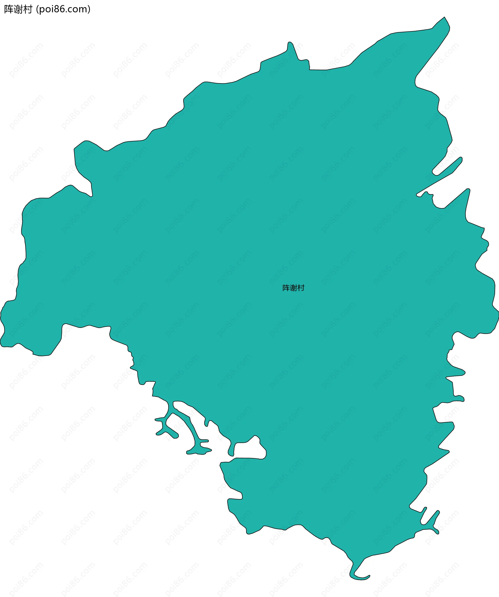 阵谢村边界地图