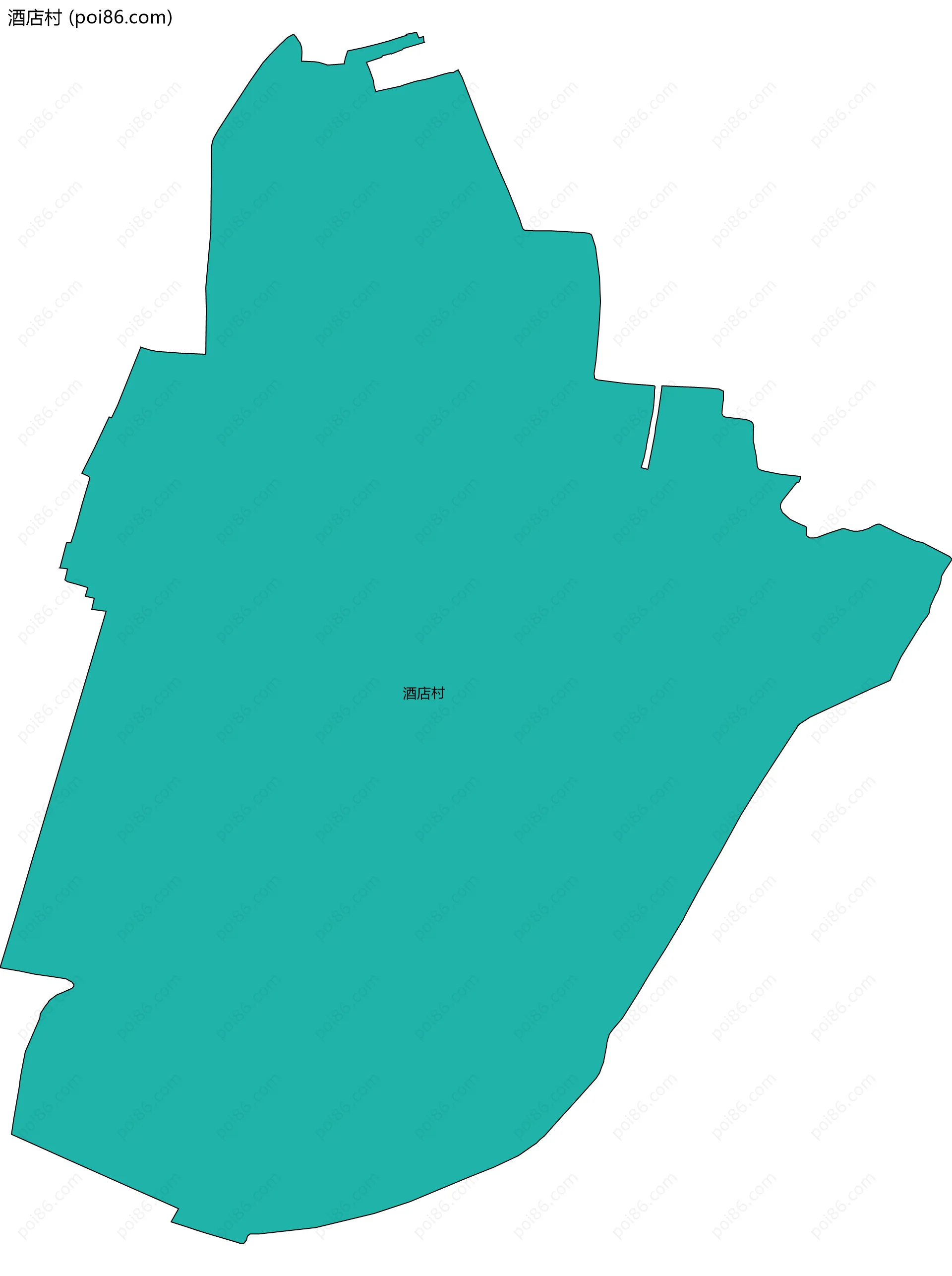 酒店村边界地图