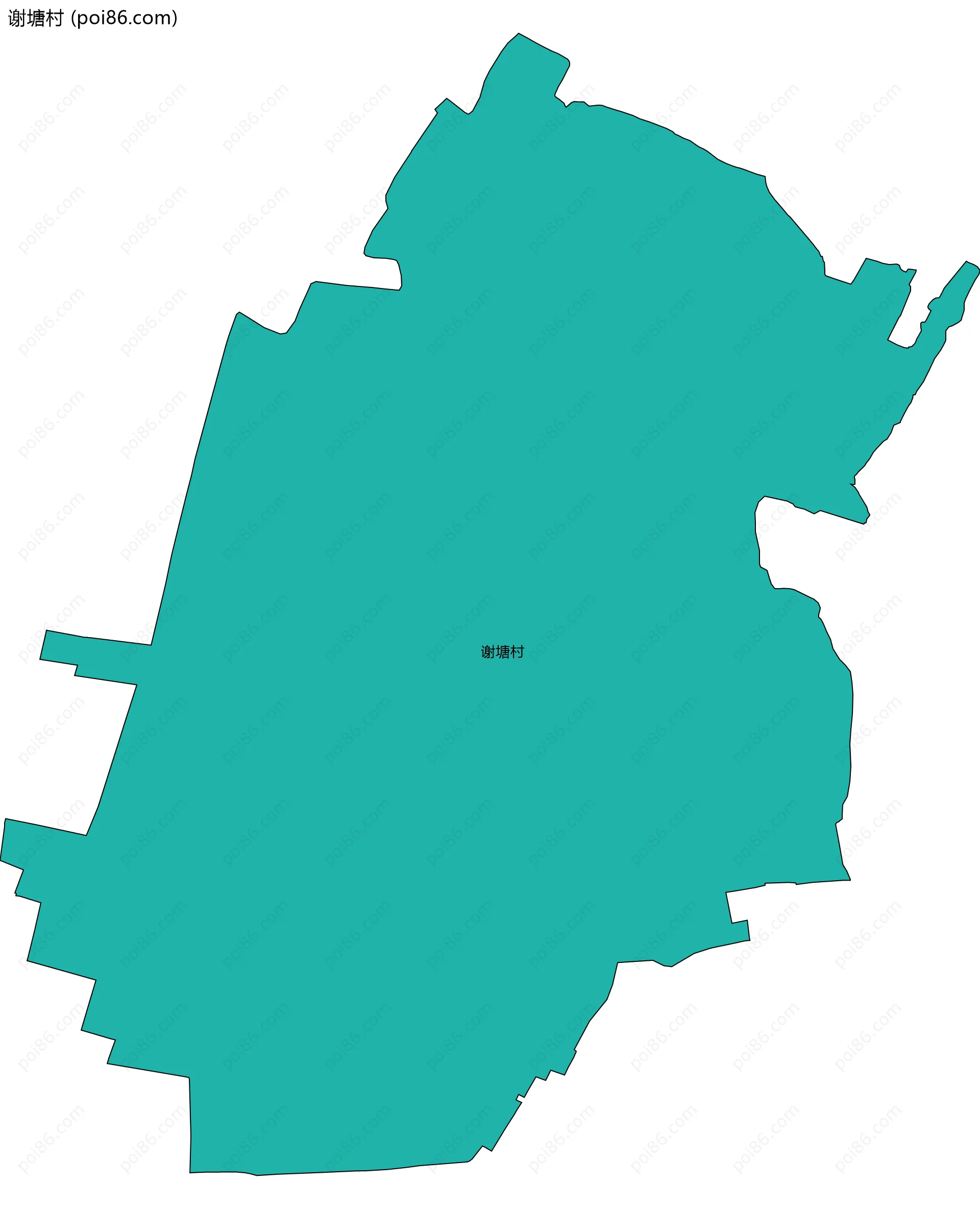 谢塘村边界地图