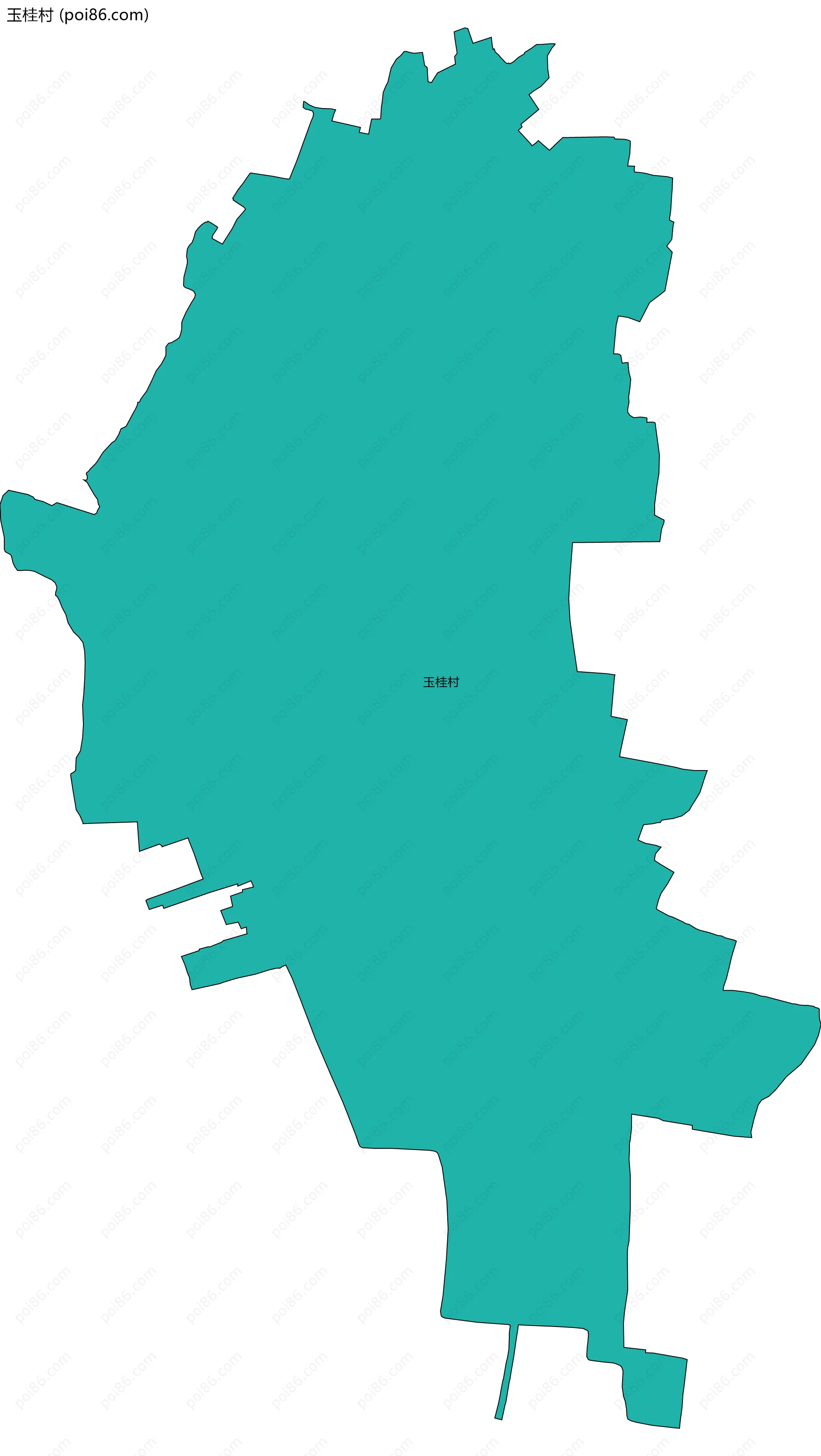 玉桂村边界地图