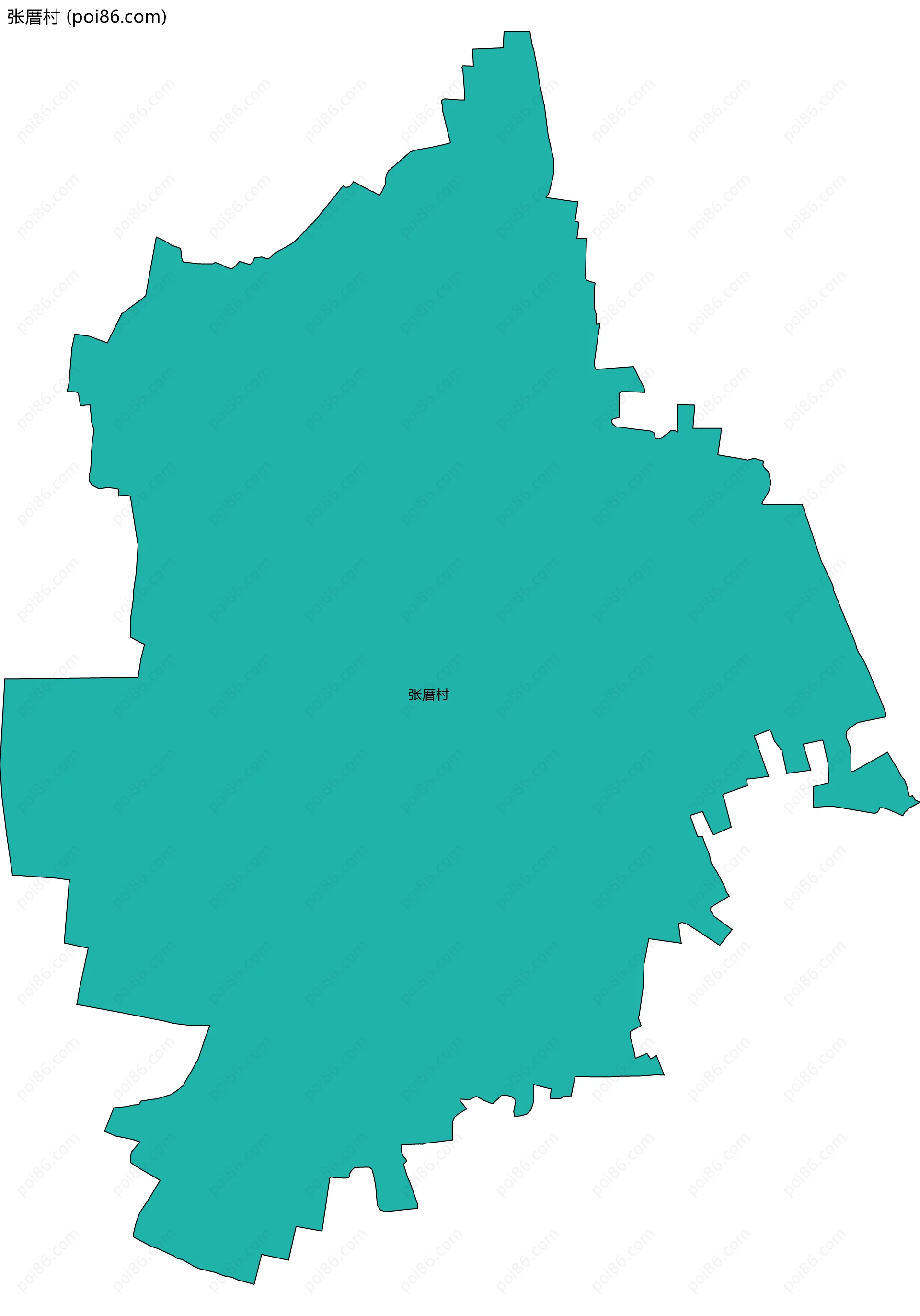 张厝村边界地图