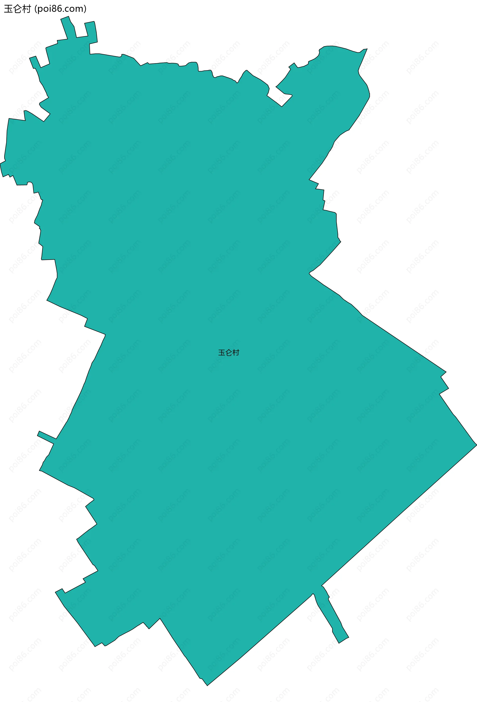 玉仑村边界地图