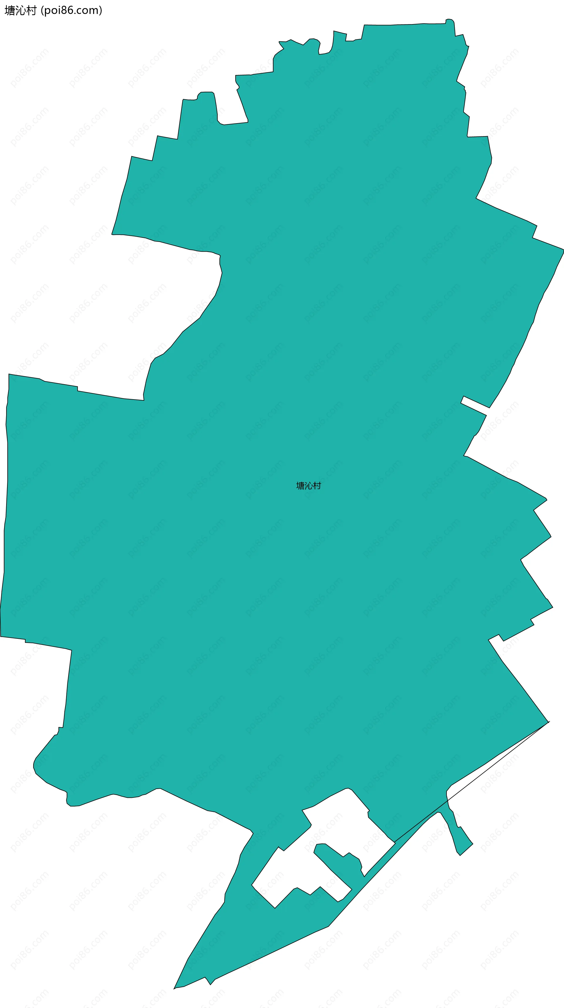 塘沁村边界地图